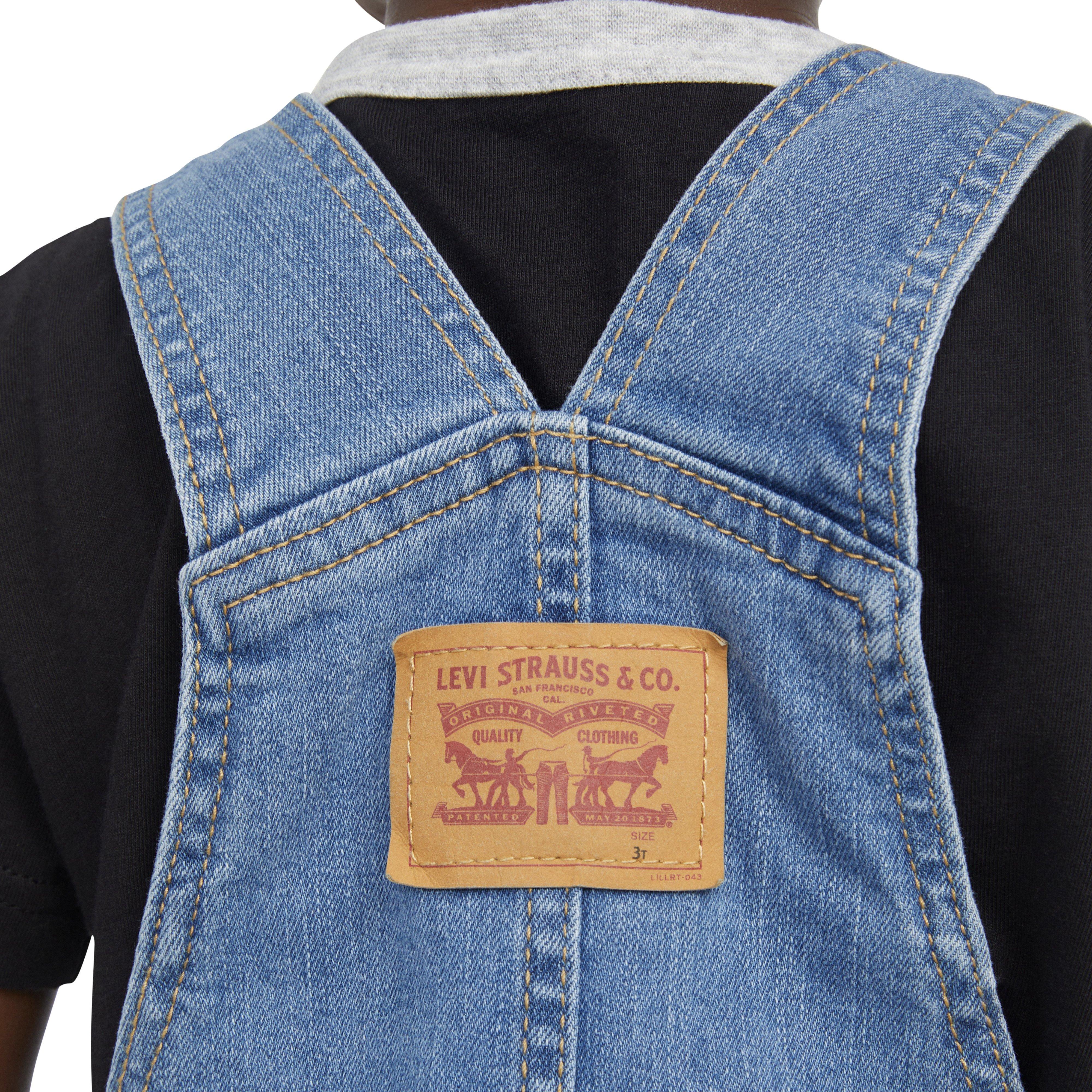 Levi's Toddler Boys' Lightweight Light Blue Denim Overalls - LIGHT BLUE Thumbnail View 8