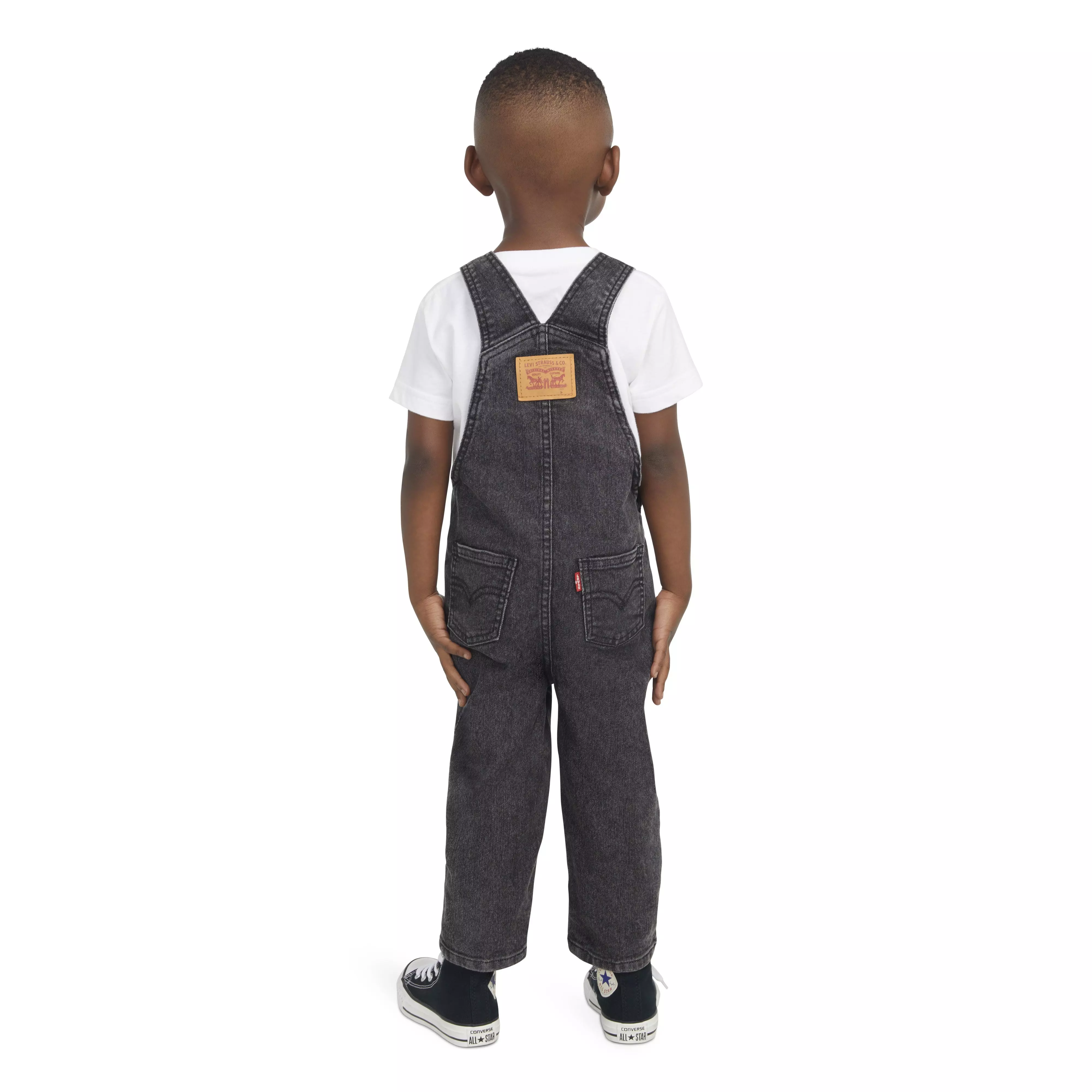 Levi's Toddler Boys' Lightweight Black Denim Overalls - BLACK