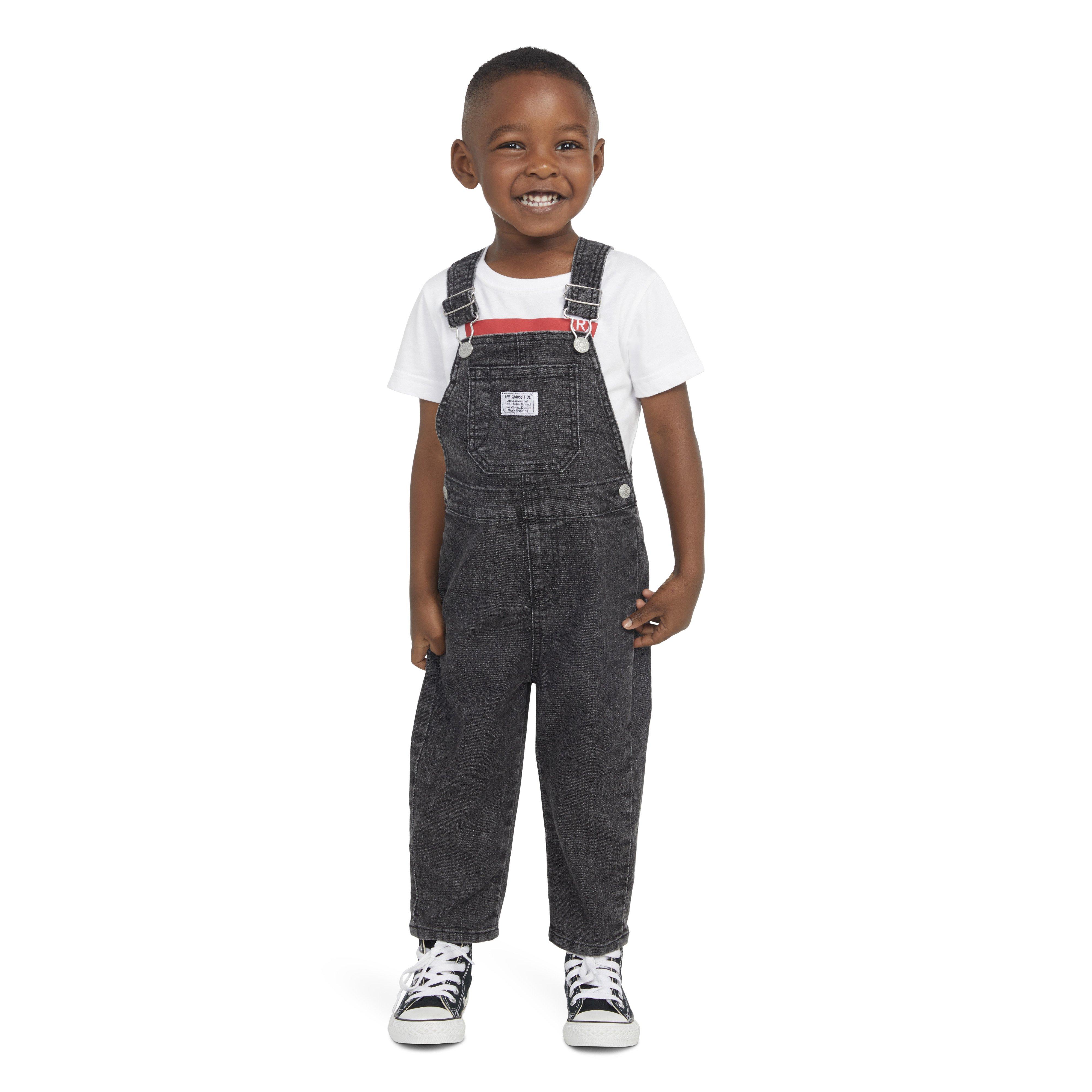 Levi's Toddler Boys' Lightweight Black Denim Overalls - BLACK Thumbnail View 12