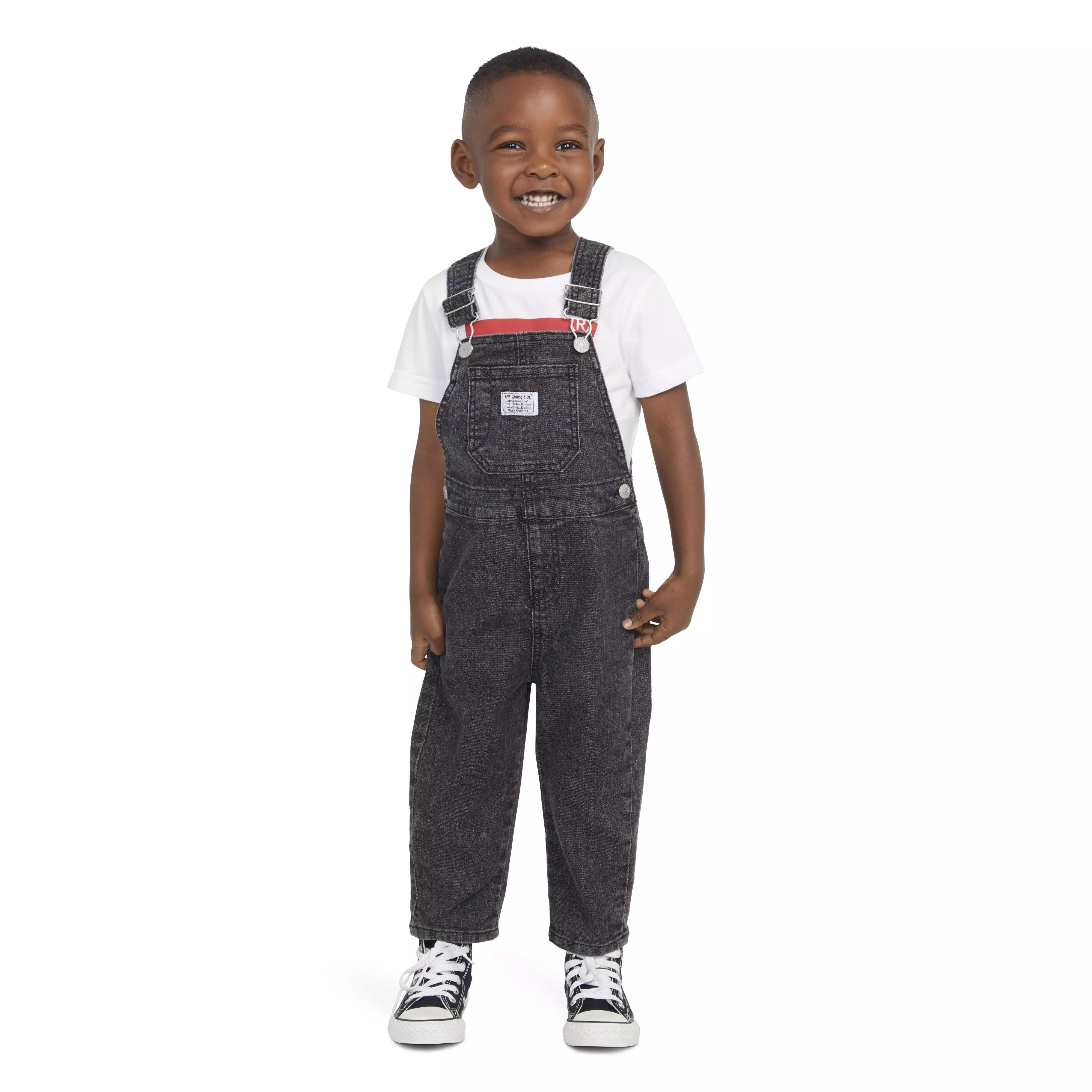 Levi's Toddler Boys' Lightweight Black Denim Overalls - BLACK