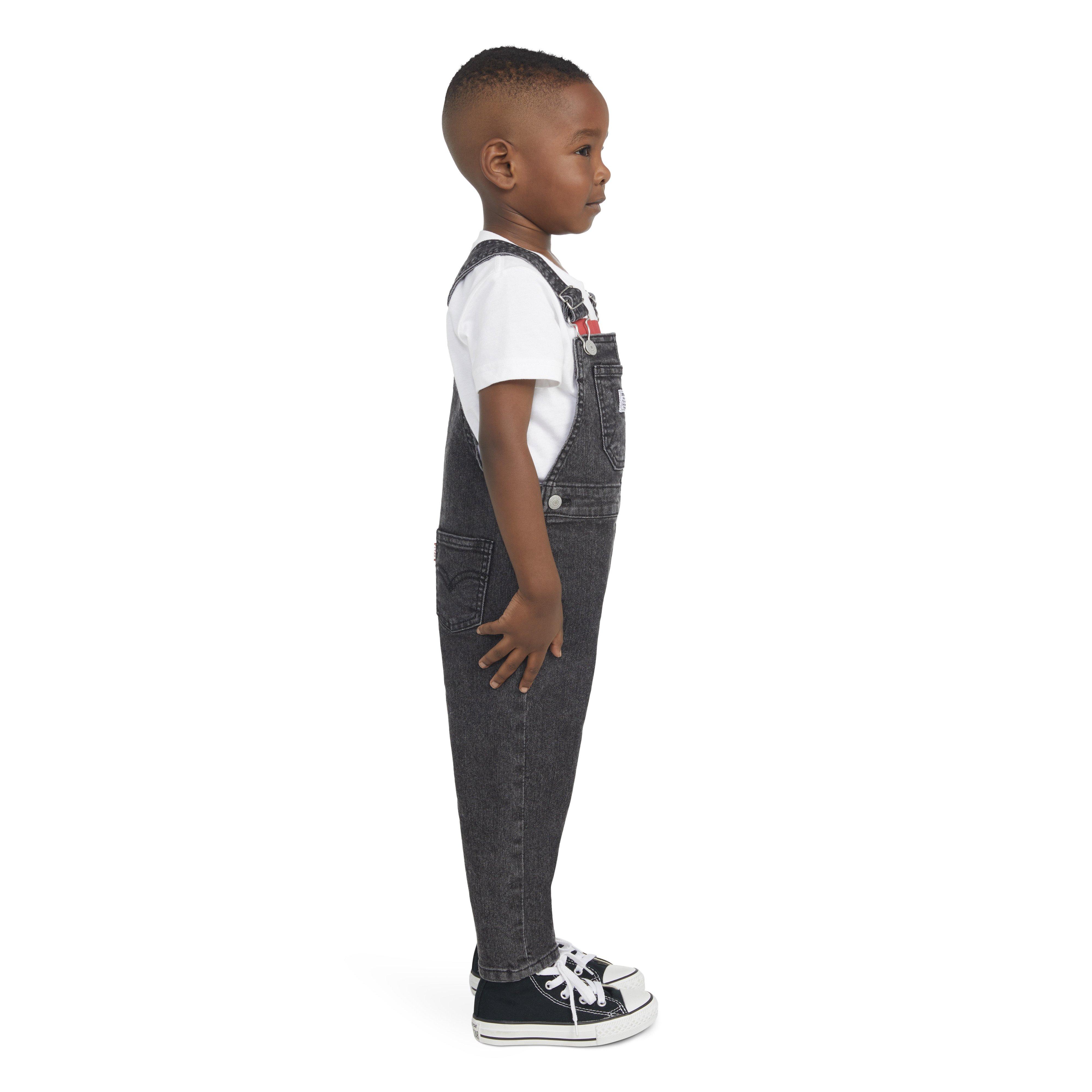 Levi's Toddler Boys' Lightweight Black Denim Overalls - BLACK Thumbnail View 3