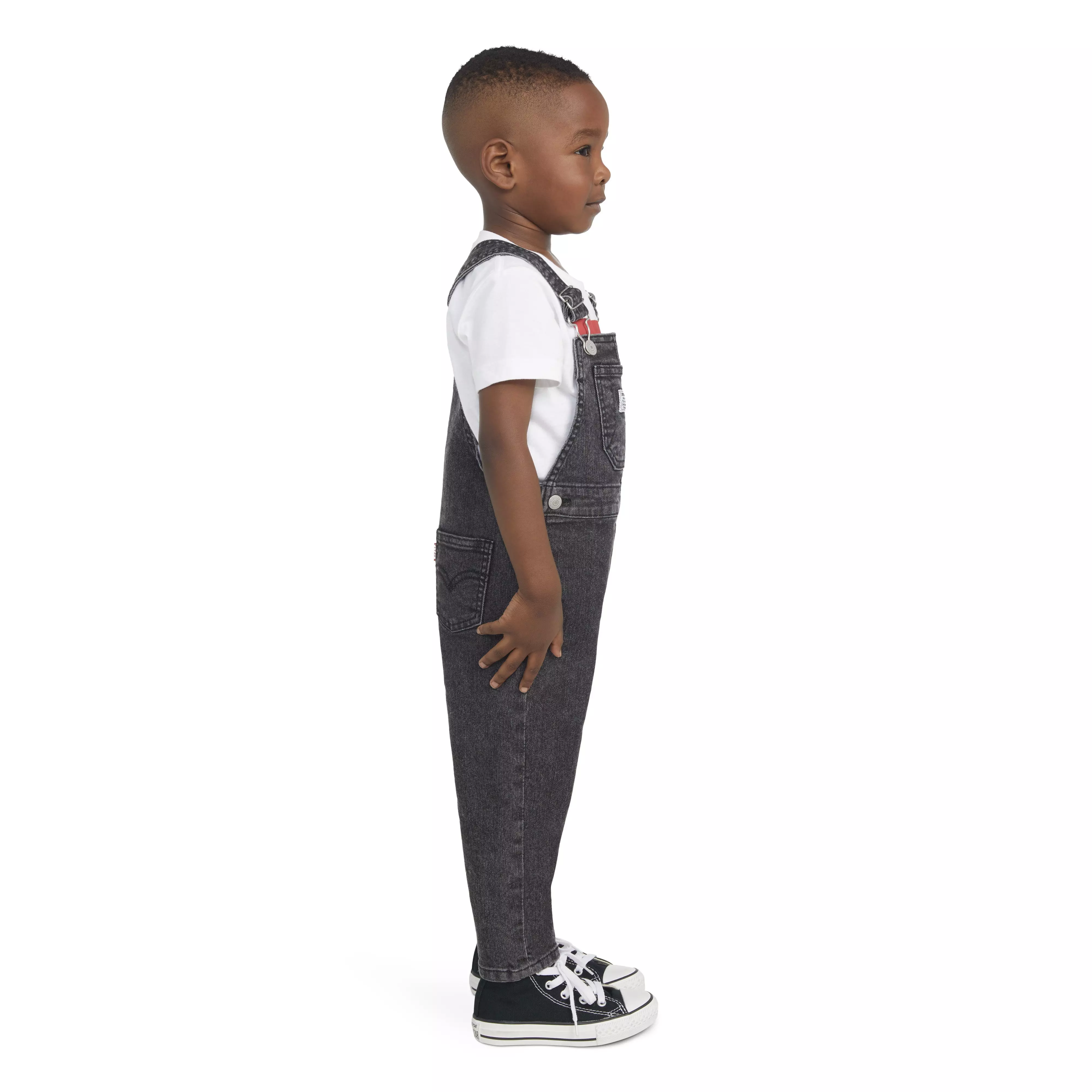 Levi's Toddler Boys' Lightweight Black Denim Overalls - BLACK
