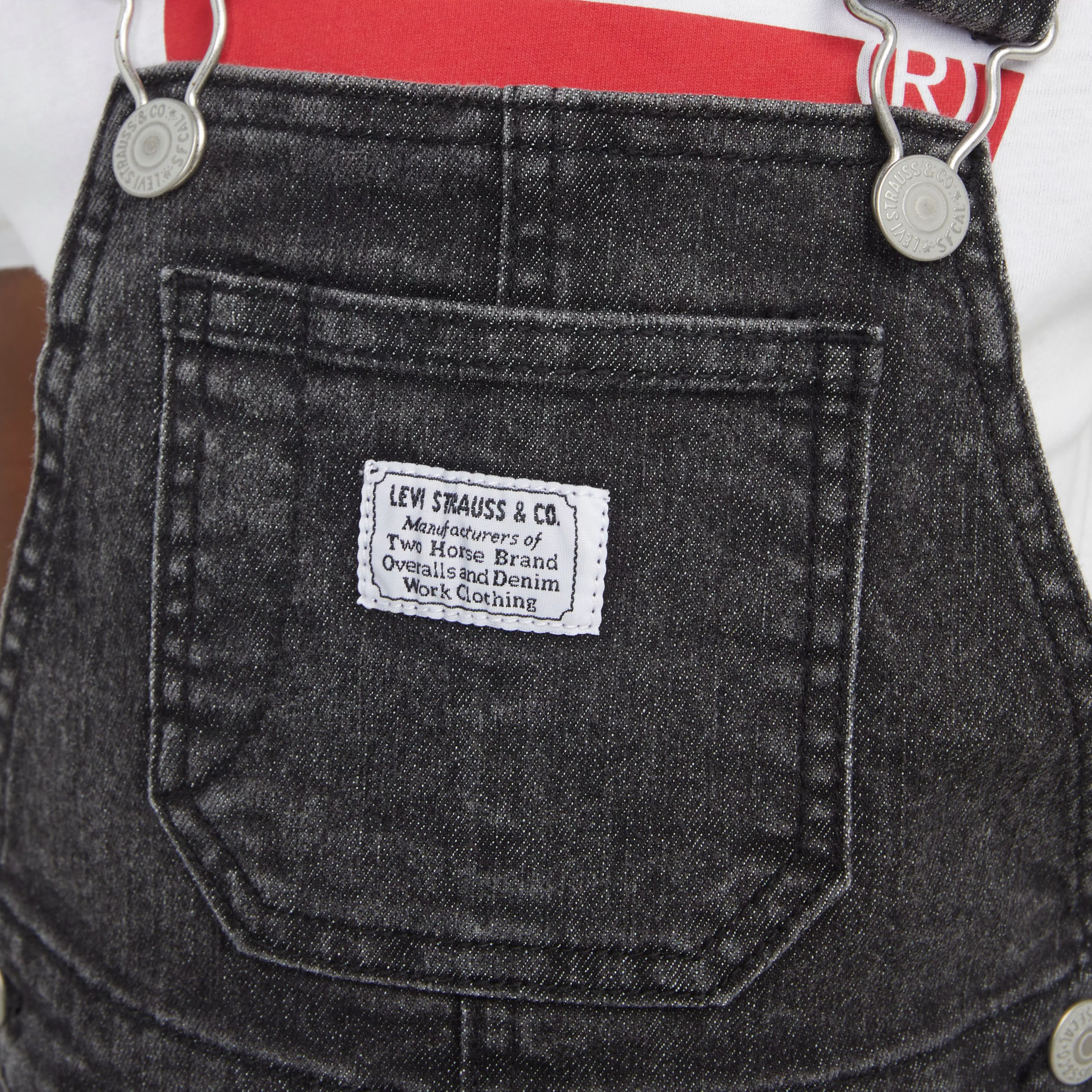 Levi's Toddler Boys' Lightweight Black Denim Overalls - BLACK