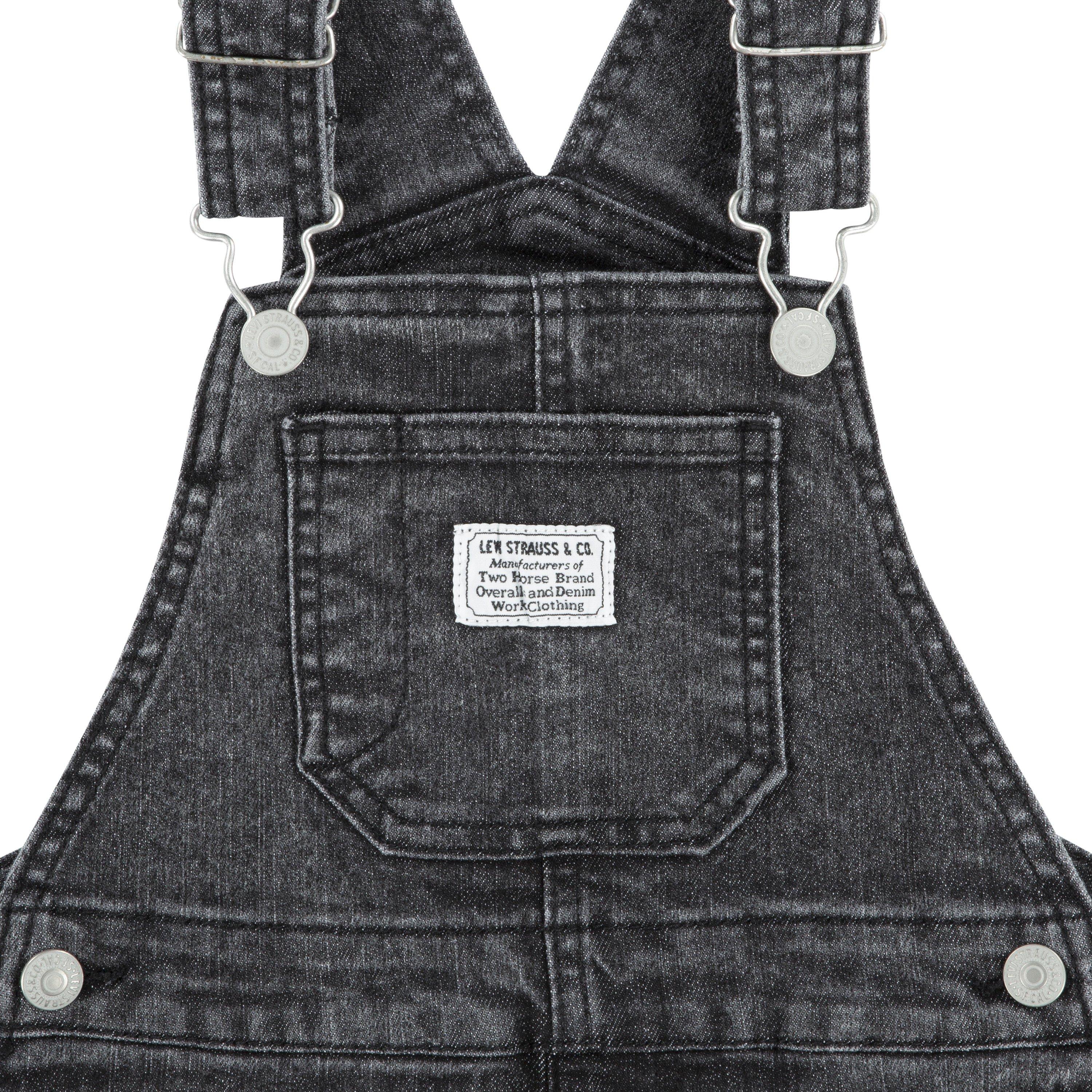 Levi's Toddler Boys' Lightweight Black Denim Overalls - BLACK Thumbnail View 6