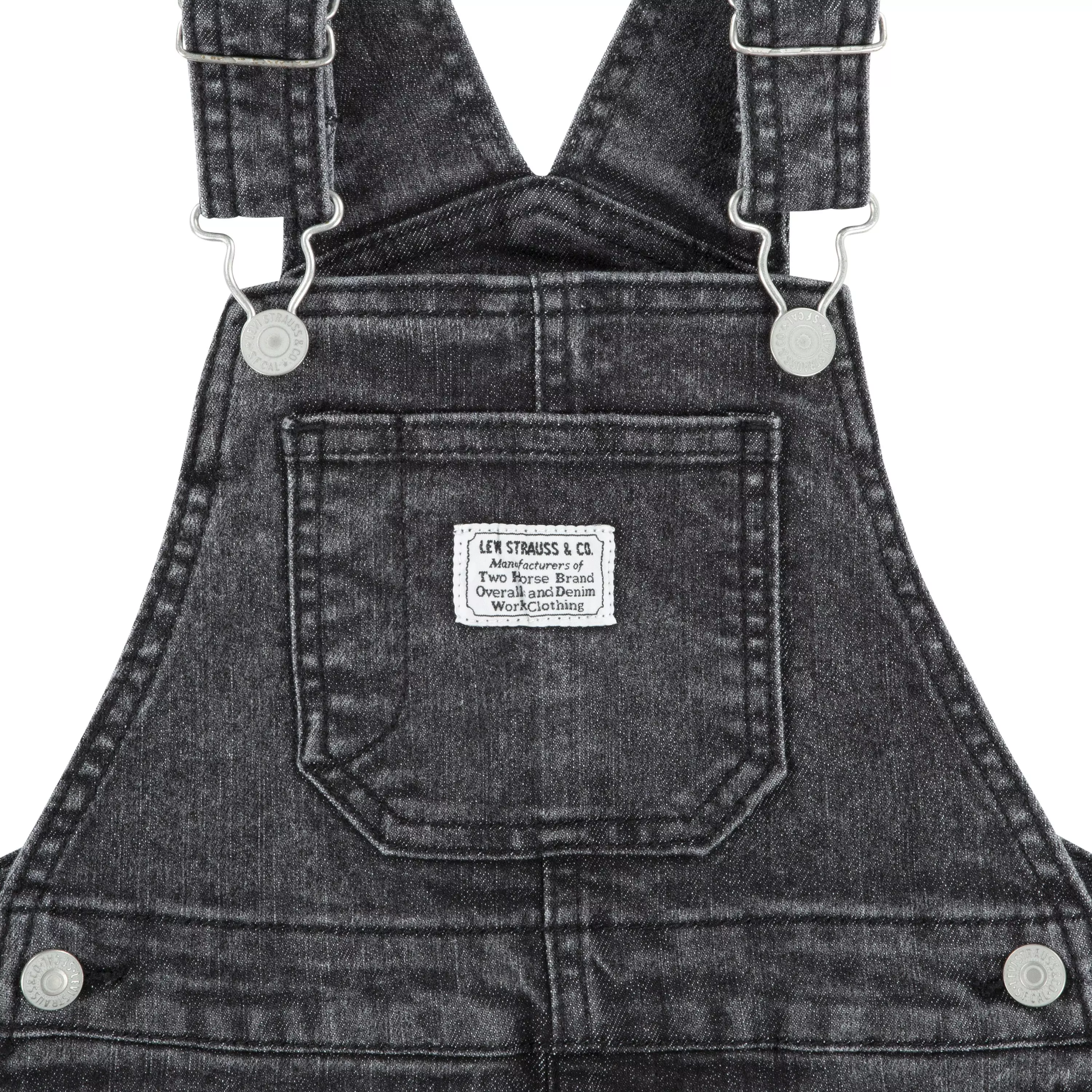 Levi's Toddler Boys' Lightweight Black Denim Overalls - BLACK