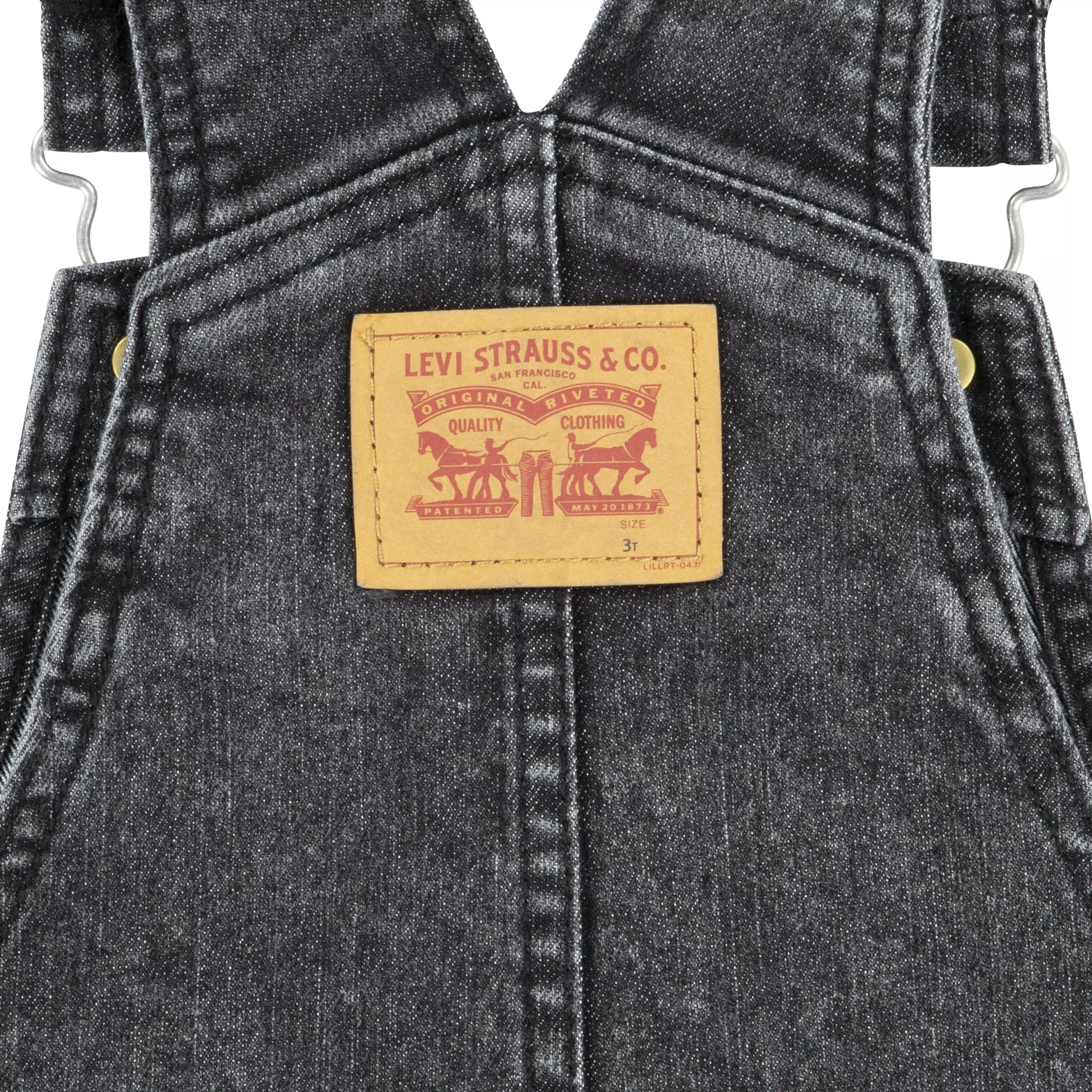 Levi's Toddler Boys' Lightweight Black Denim Overalls - BLACK