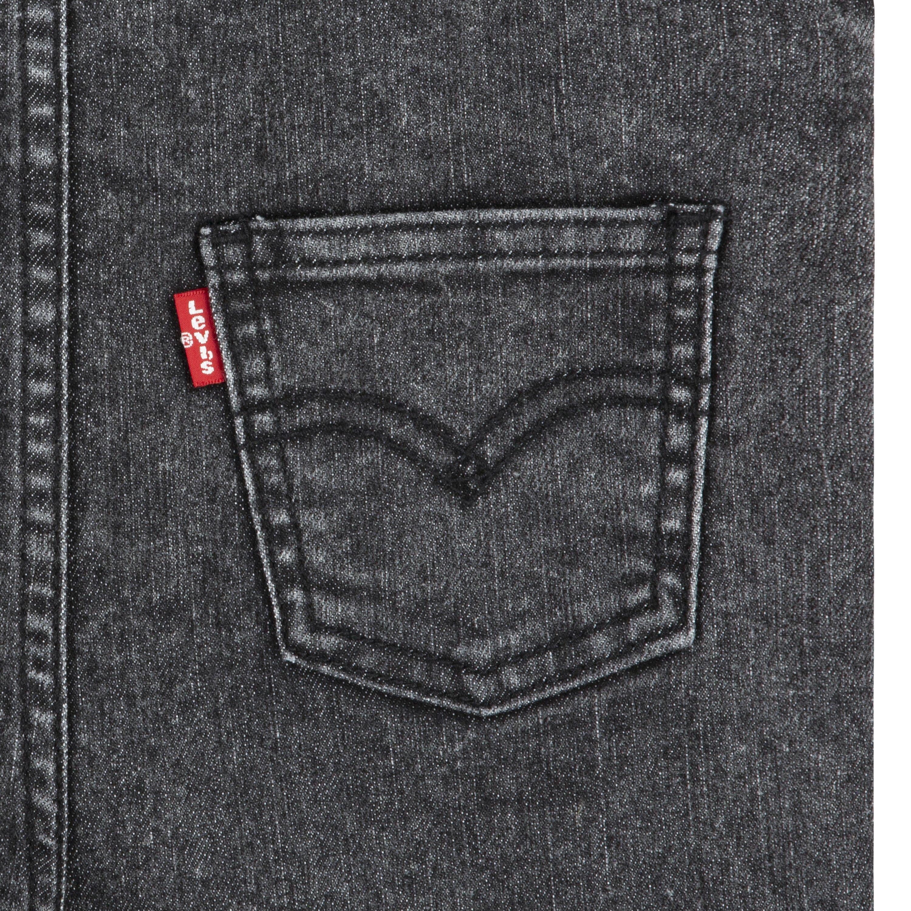 Levi's Toddler Boys' Lightweight Black Denim Overalls - BLACK Thumbnail View 8