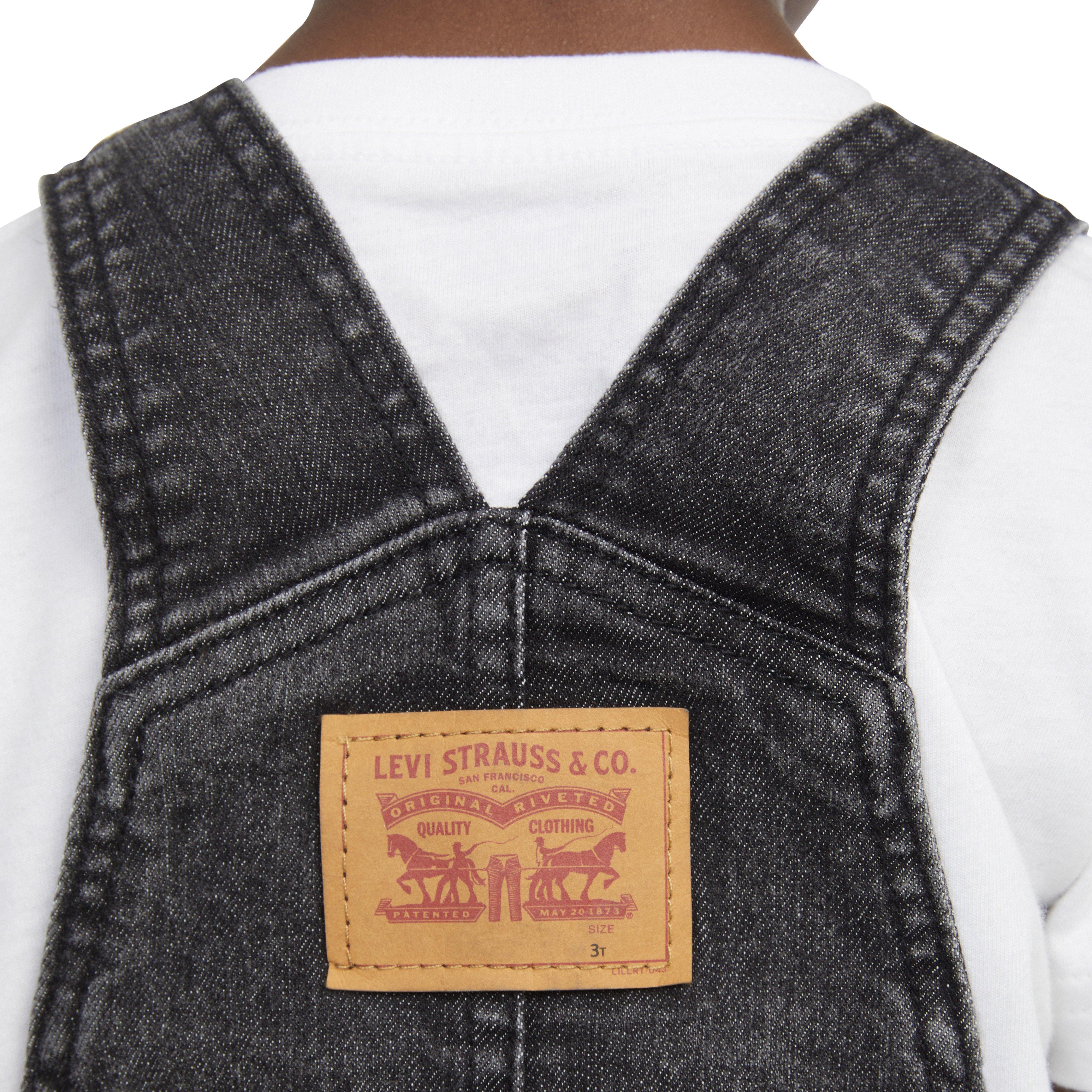 Levi's Lightweight Toddler Boys' Black Denim Overalls