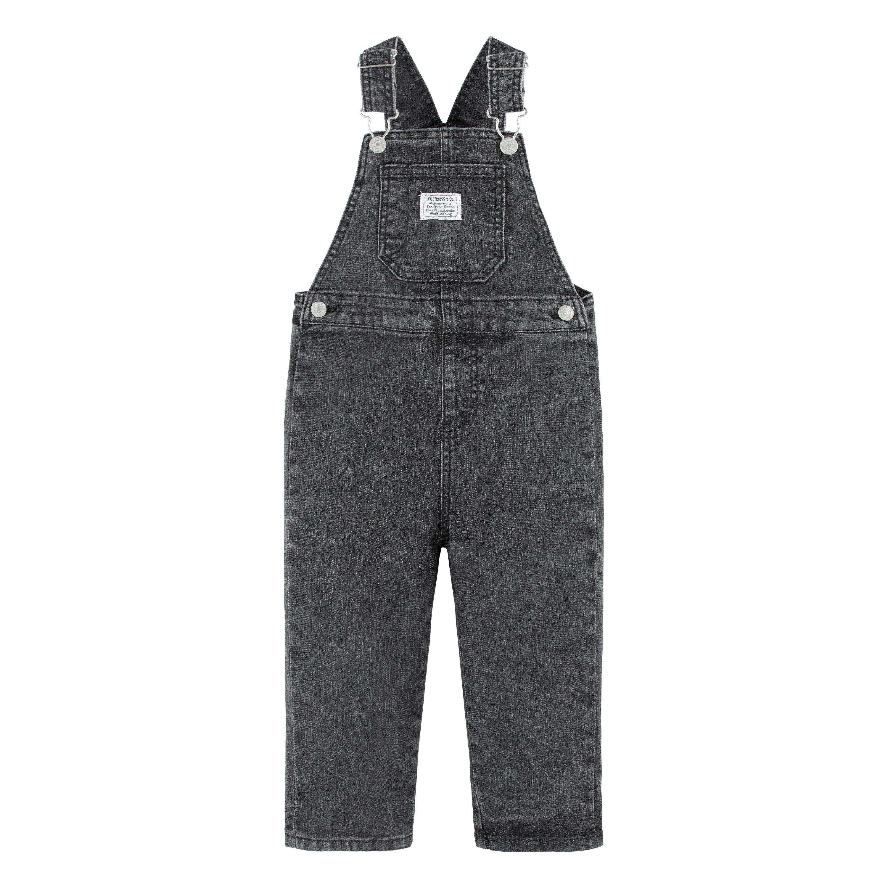 Levi's Toddler Boys' Lightweight Black Denim Overalls - BLACK Thumbnail View 10