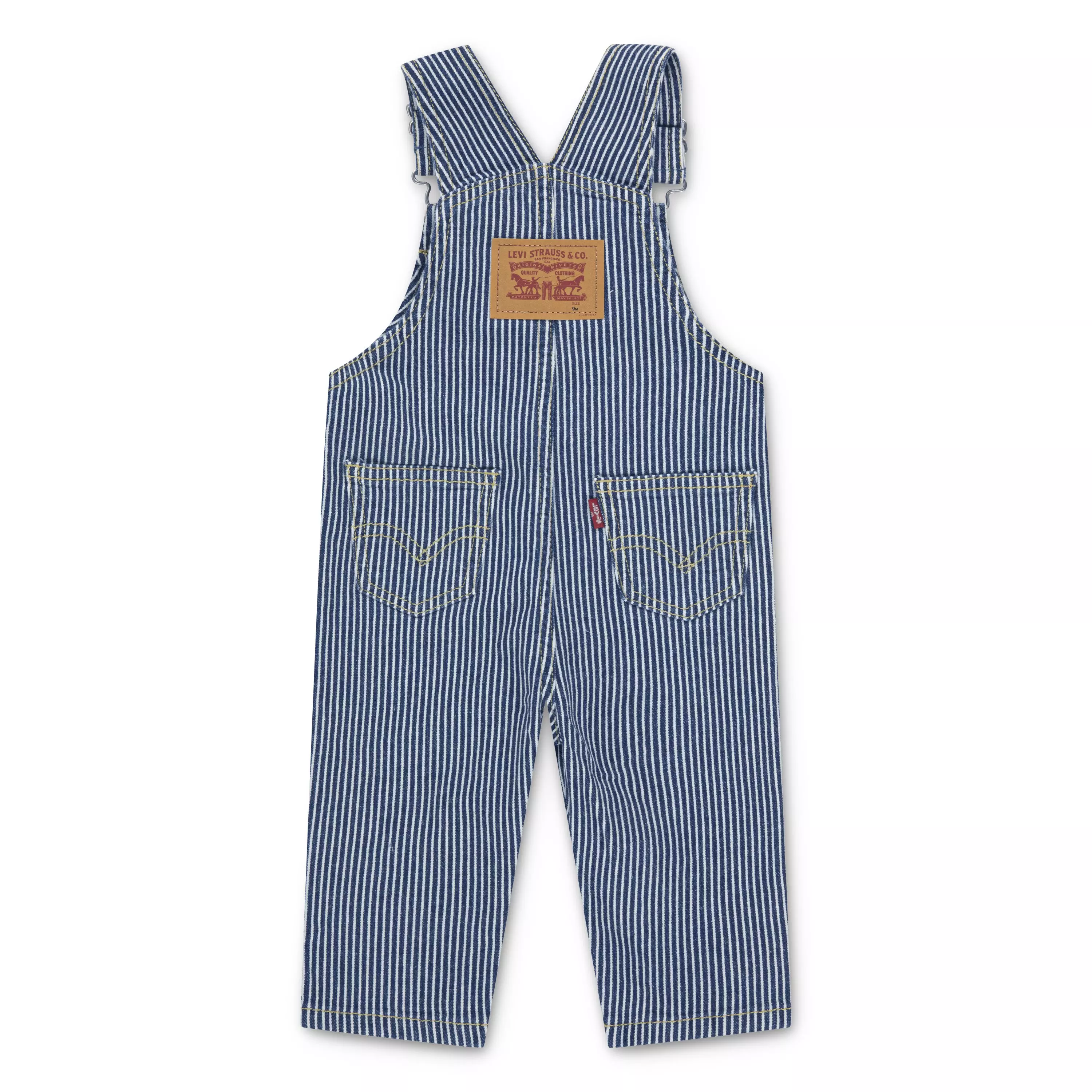 Levi's Infant Boys' Railroad Stripe Overalls - Blue - BLUE
