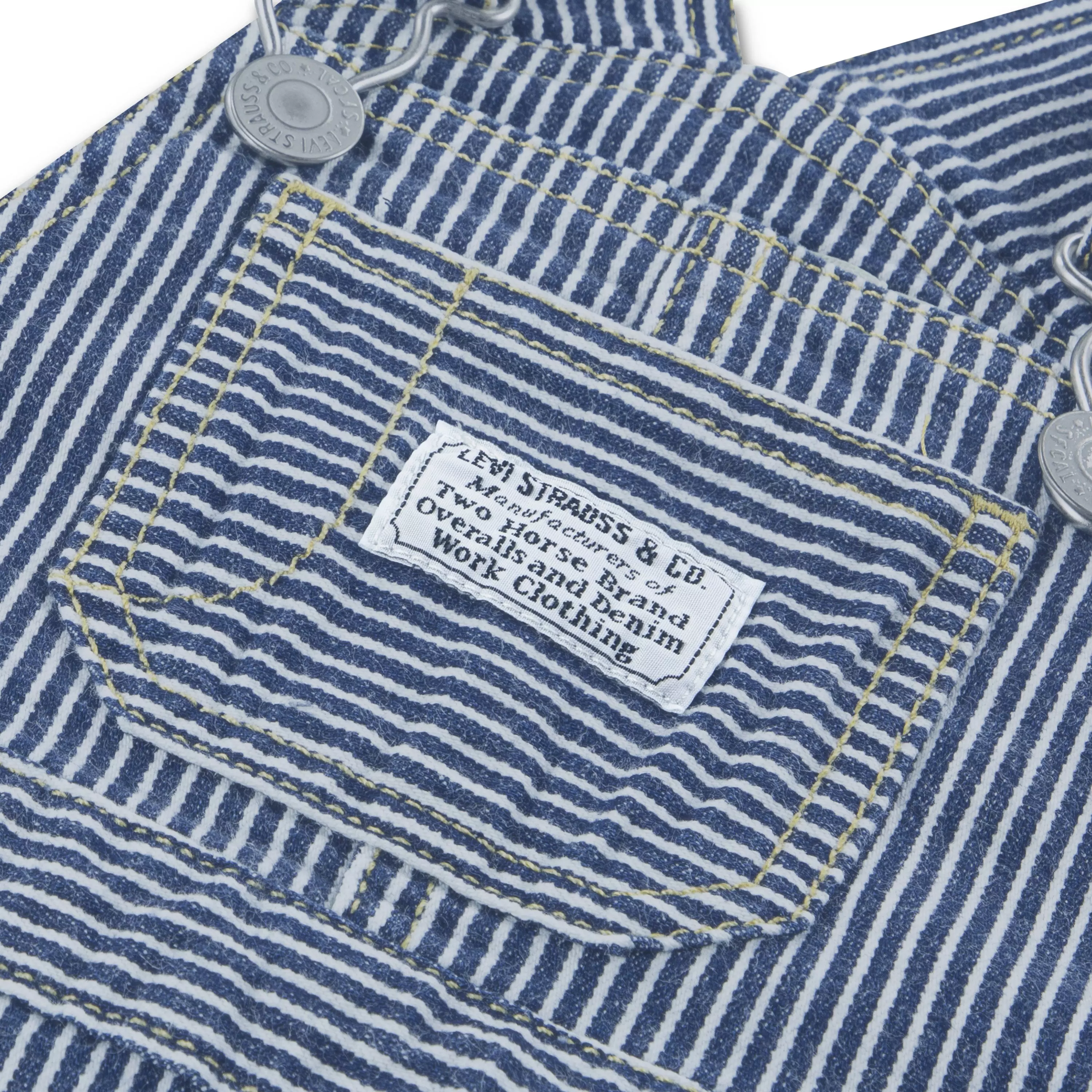 Levi's Infant Boys' Railroad Stripe Overalls - Blue - BLUE