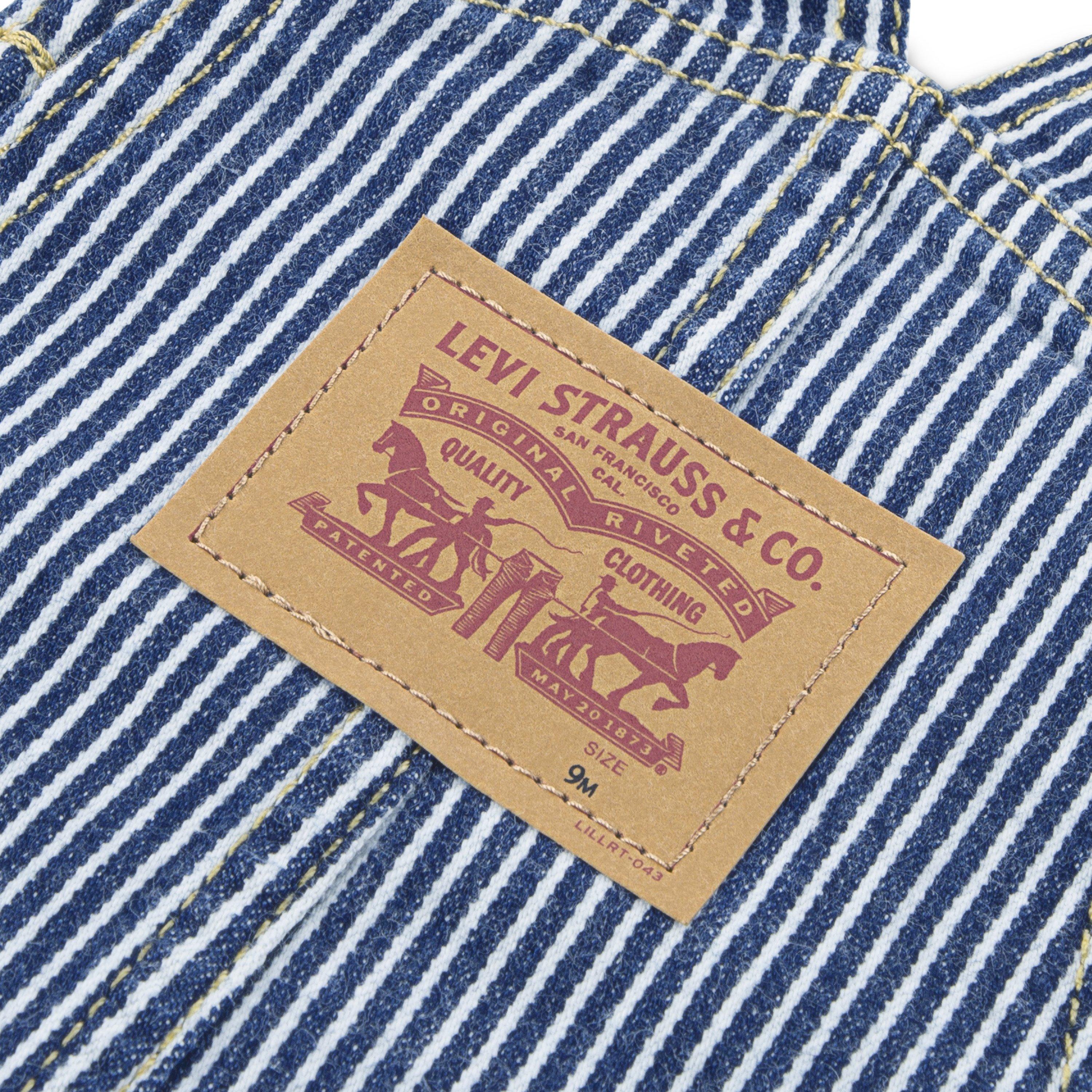 Levi's Infant Boys' Railroad Stripe Overalls - Blue - BLUE Thumbnail View 4