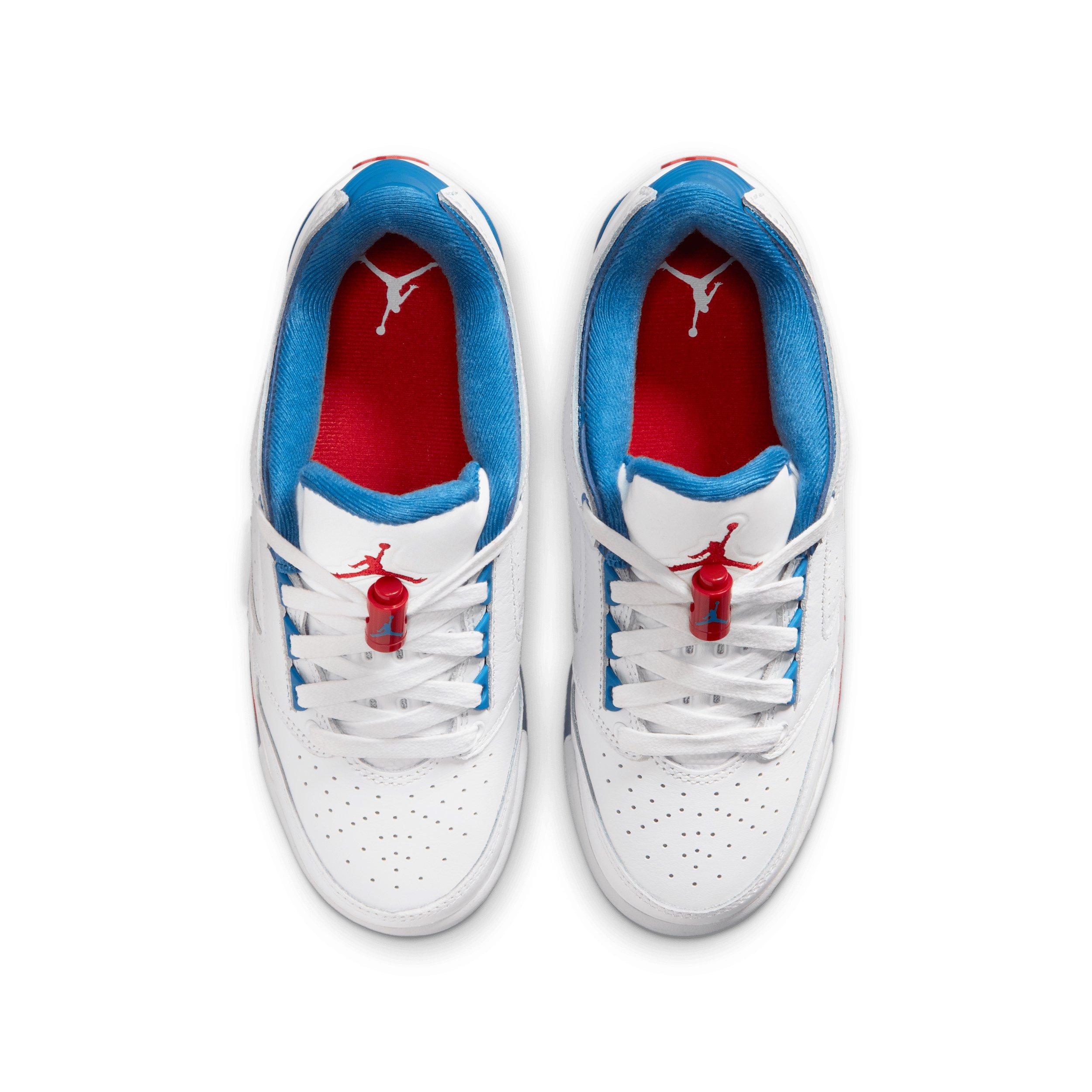 Jordan Sixty Plus Low "White/True Blue/Varsity Red" Grade School Boys' Shoe - WHITE/BLUE/RED Thumbnail View 4