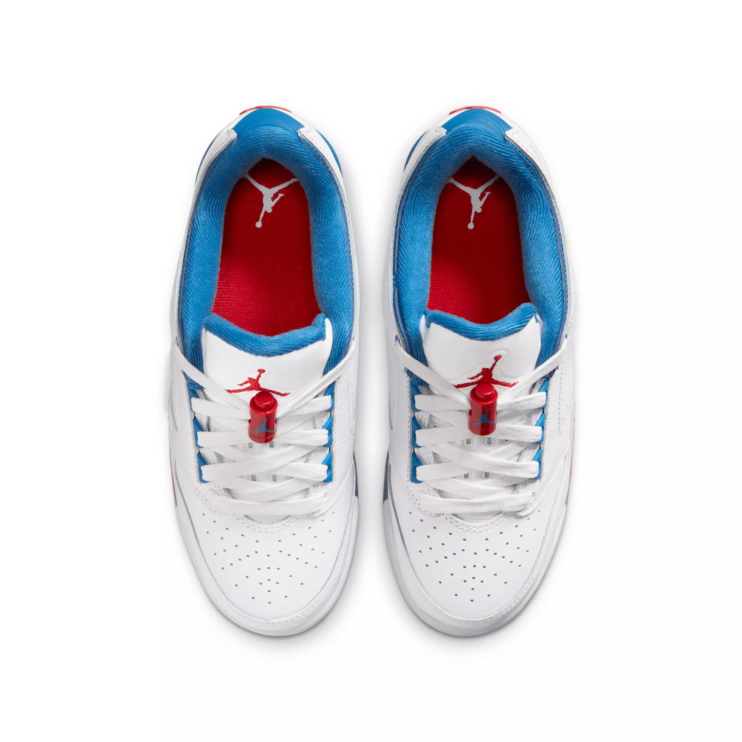 Jordan Sixty Plus Low "White/True Blue/Varsity Red" Grade School Boys' Shoe - WHITE/BLUE/RED