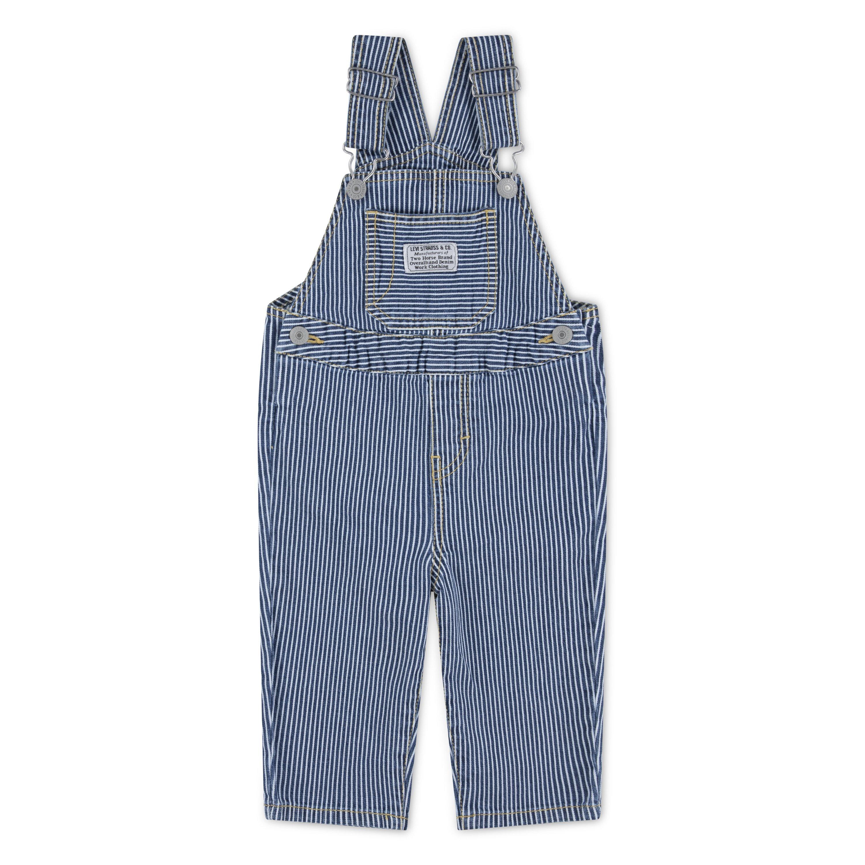Levi's Railroad Stripe Baby Boys' Overalls - Blue - BLUE Thumbnail View 1