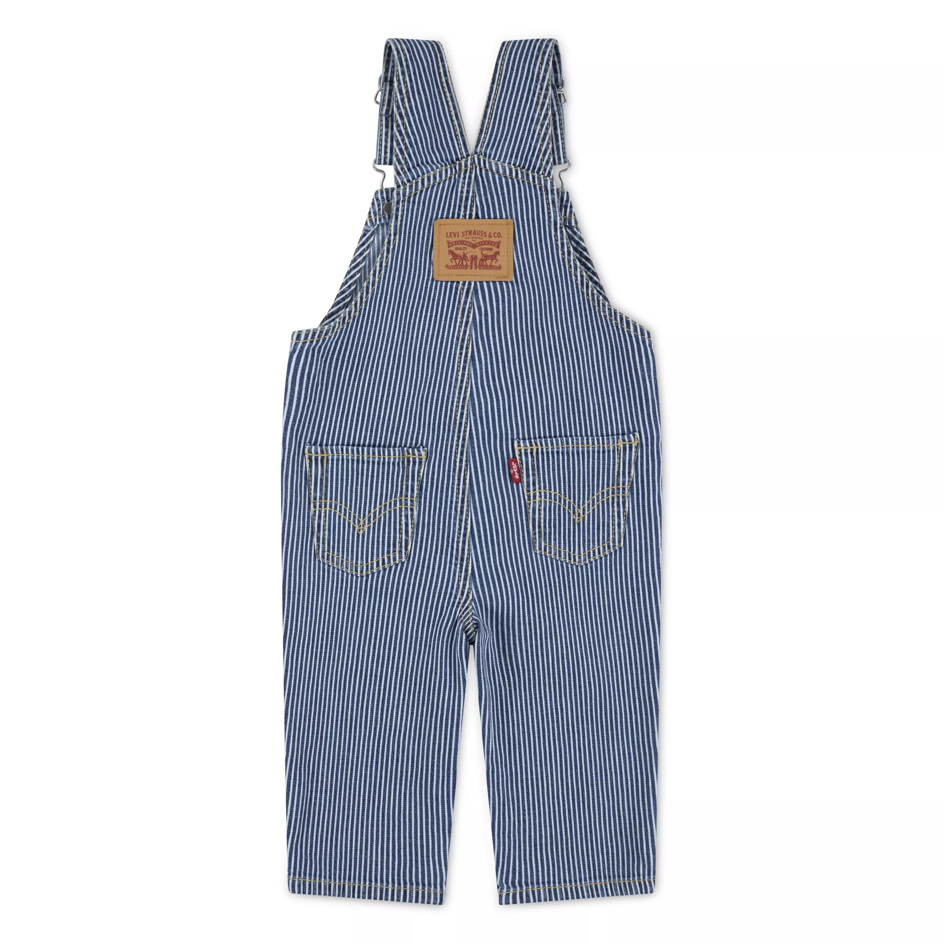 Levi's Railroad Stripe Baby Boys' Blue Overalls - BLUE