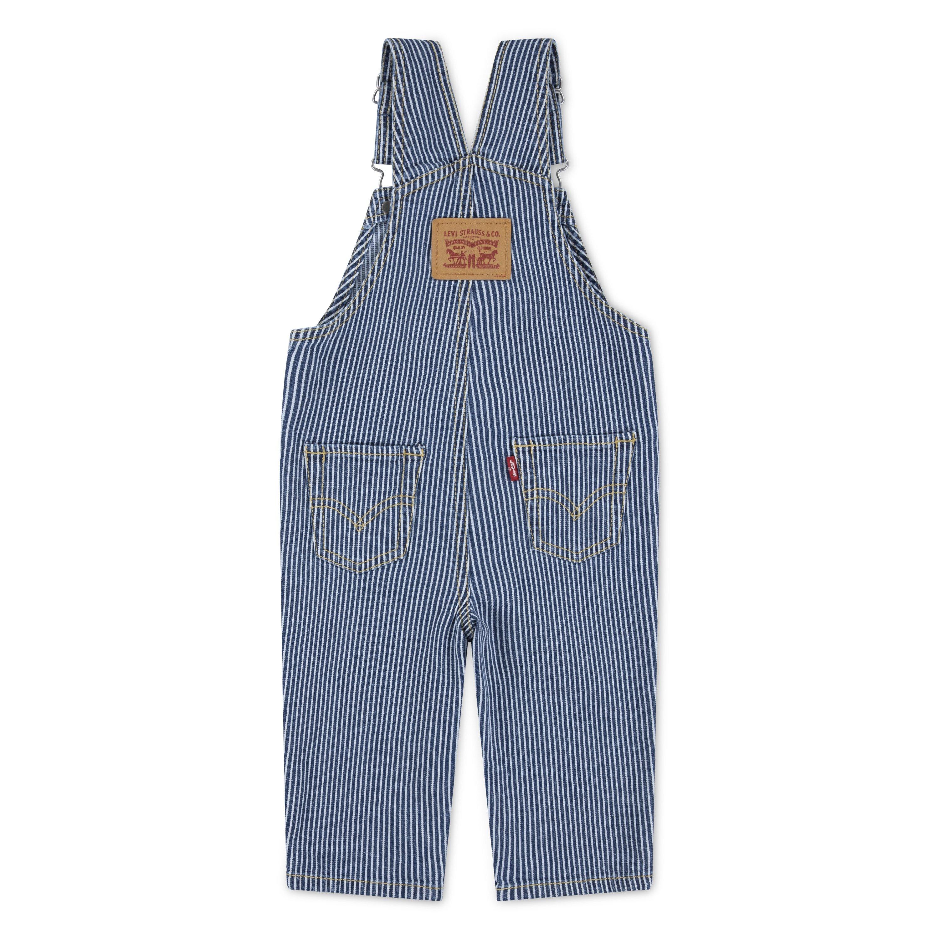 Levi's Railroad Stripe Baby Boys' Blue Overalls