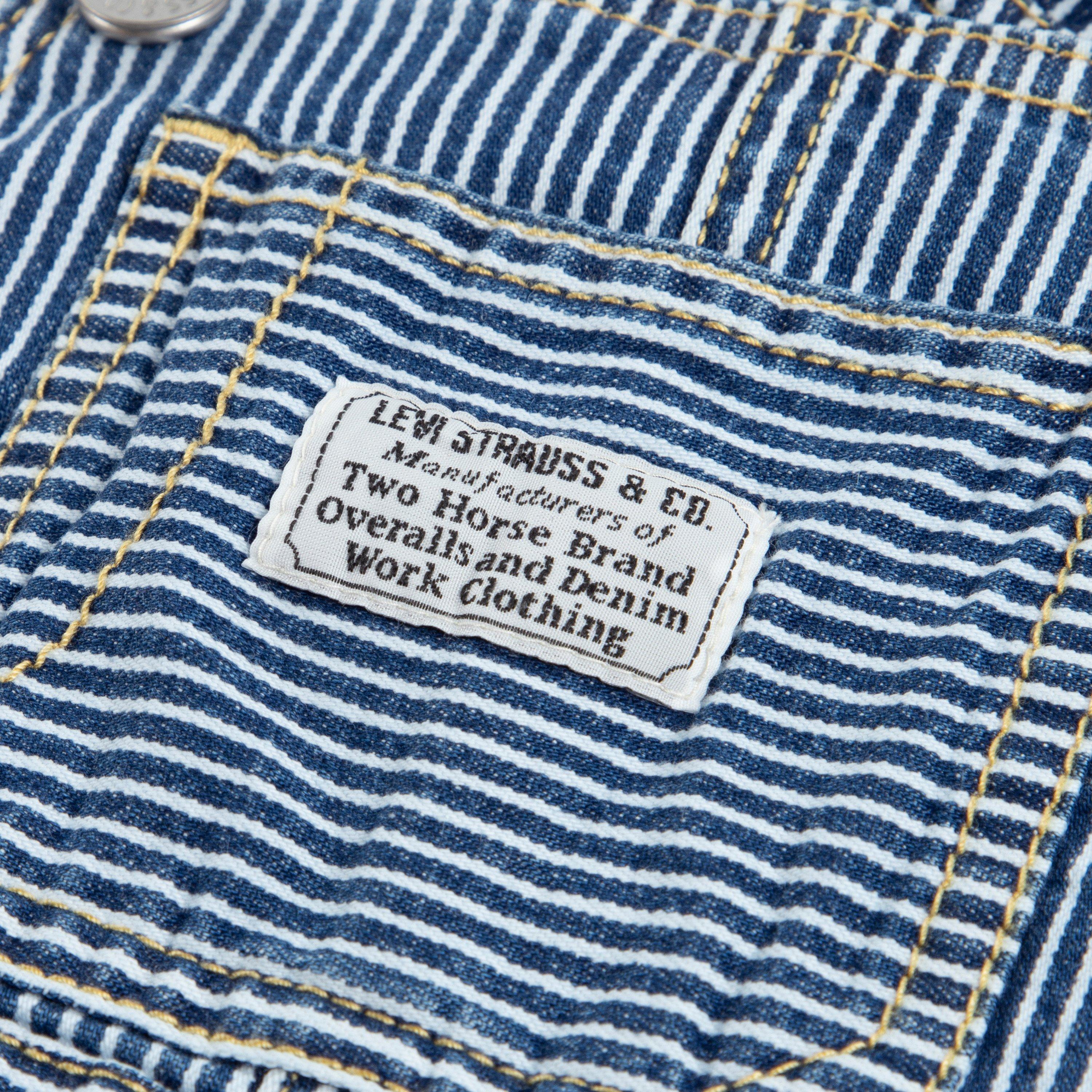 Levi's Railroad Stripe Baby Boys' Blue Overalls - BLUE Thumbnail View 3