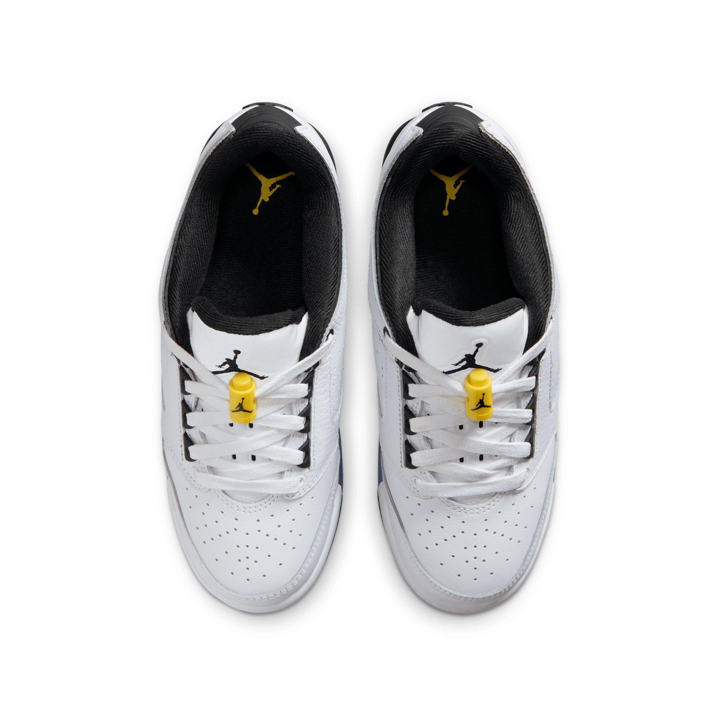 Jordan Sixty Plus Low Grade School Boys' "White/Tour Yellow/Black" Shoe