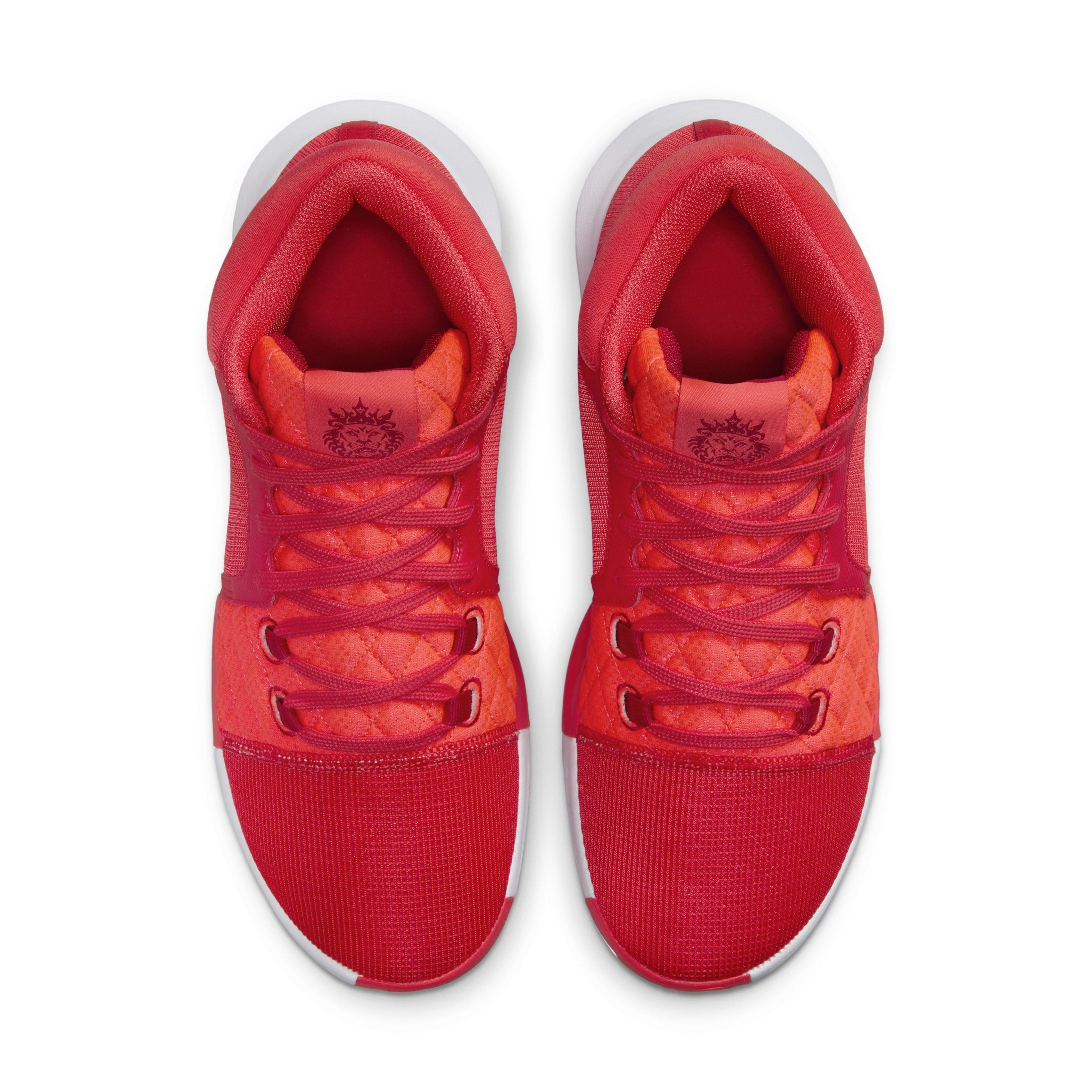 Nike LeBron Witness 8 "Light Crimson/Bright Crimson/Gym Red/White" Men's Basketball Shoe - LT CRIMSON/CRIMSON/RED/WHITE Thumbnail View 4