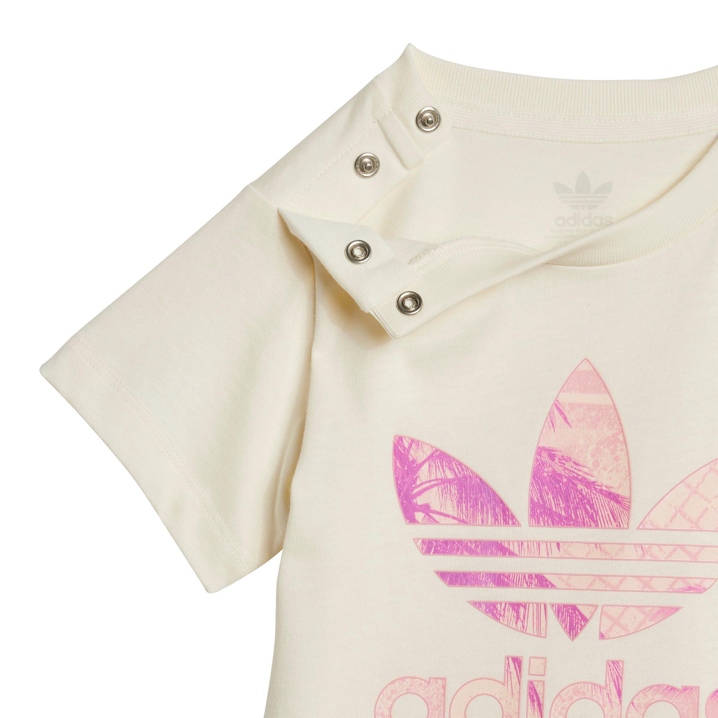 adidas Originals Short Tee Infant Girls' Beige Set