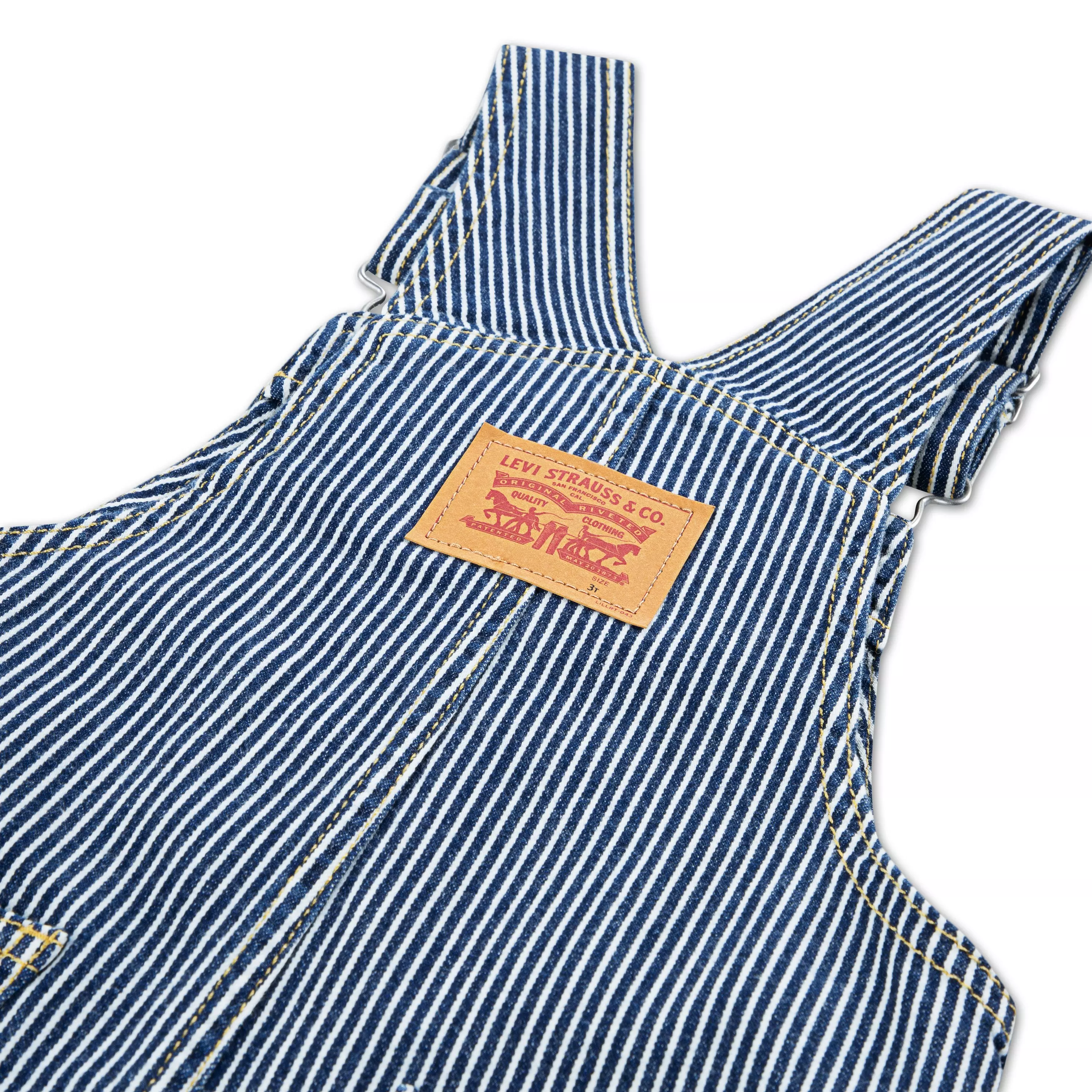 Levi's Railroad Stripe Toddler Boys' Overalls - Blue - BLUE