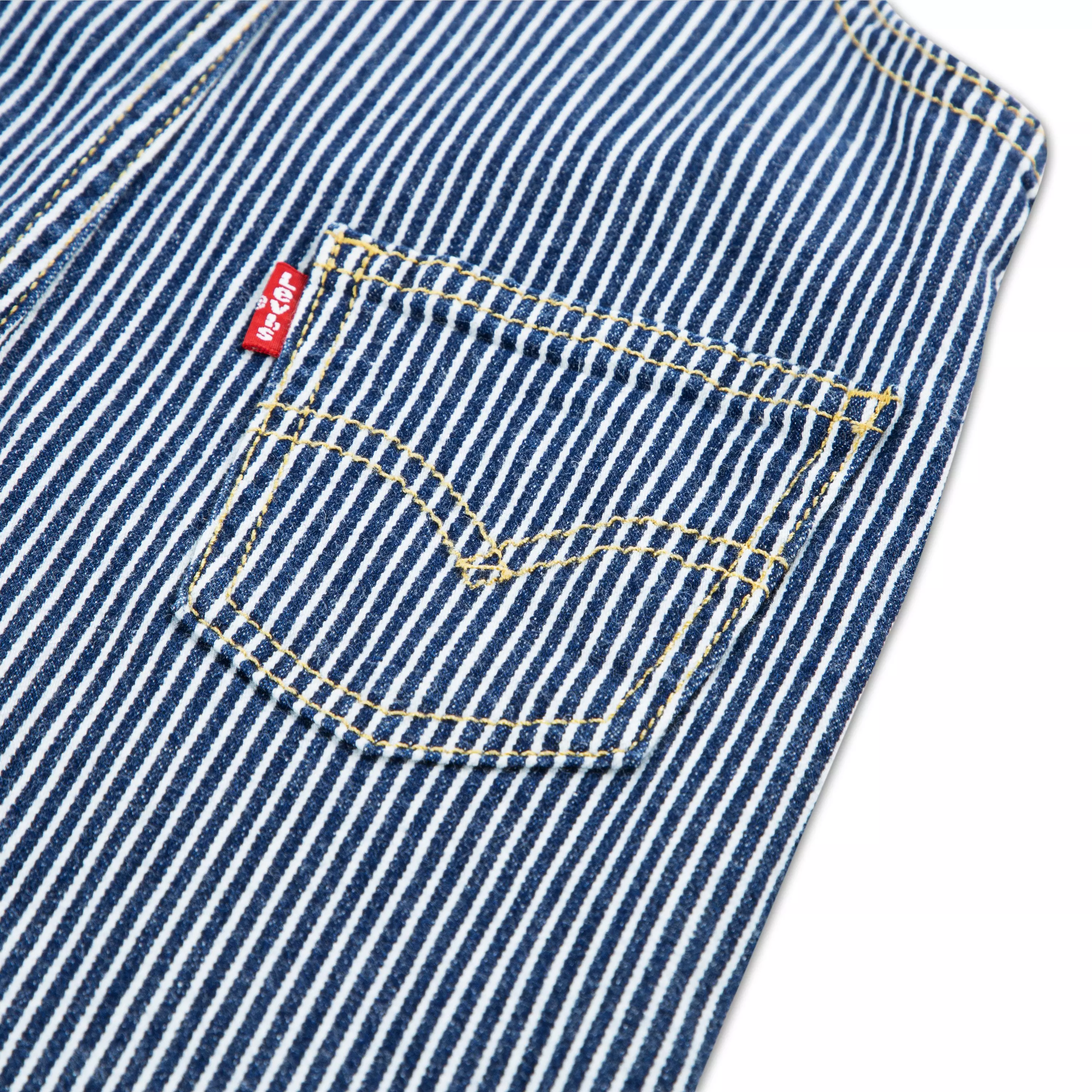 Levi's Railroad Stripe Toddler Boys' Overalls - Blue - BLUE