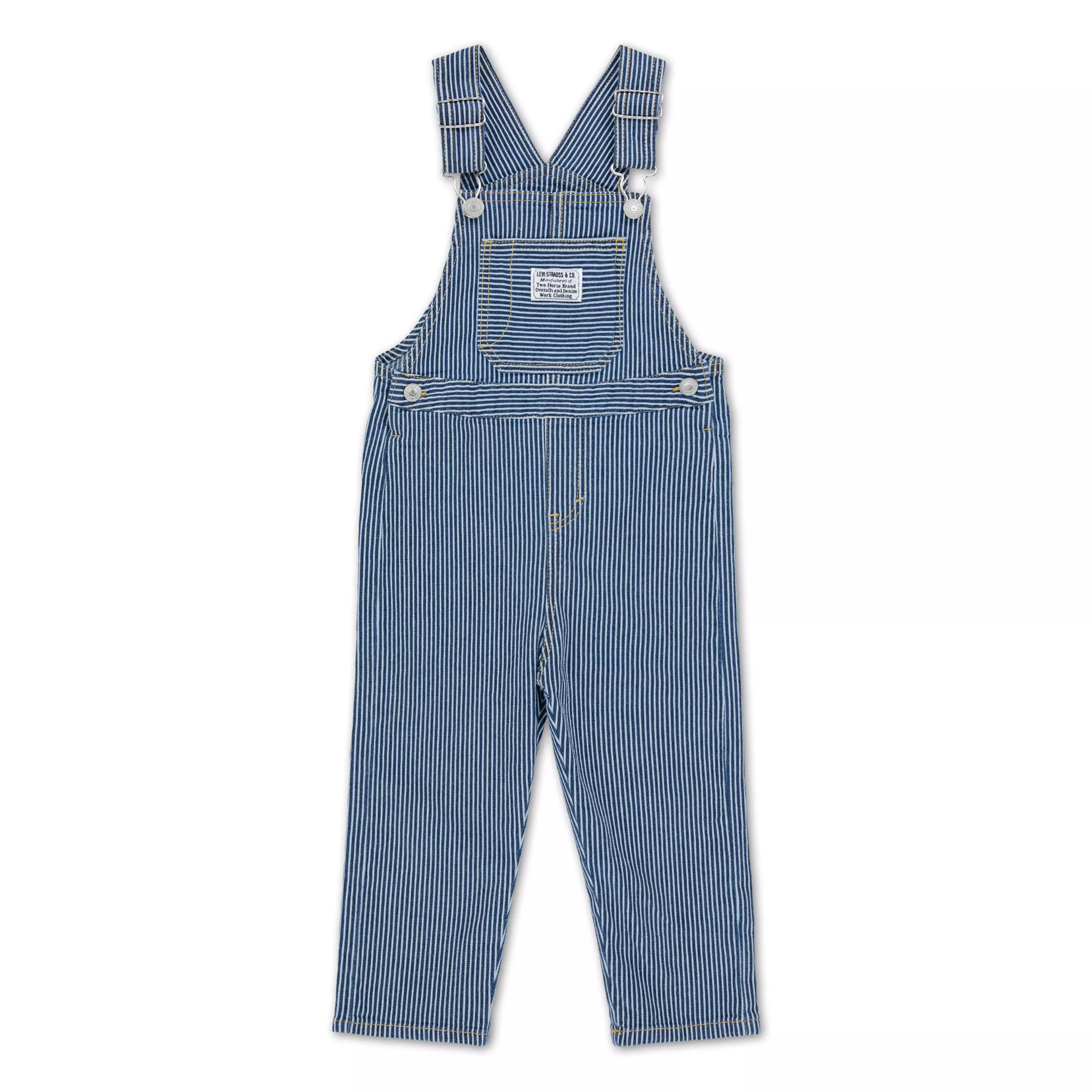 Levi's Railroad Stripe Toddler Boys' Overalls - Blue - BLUE