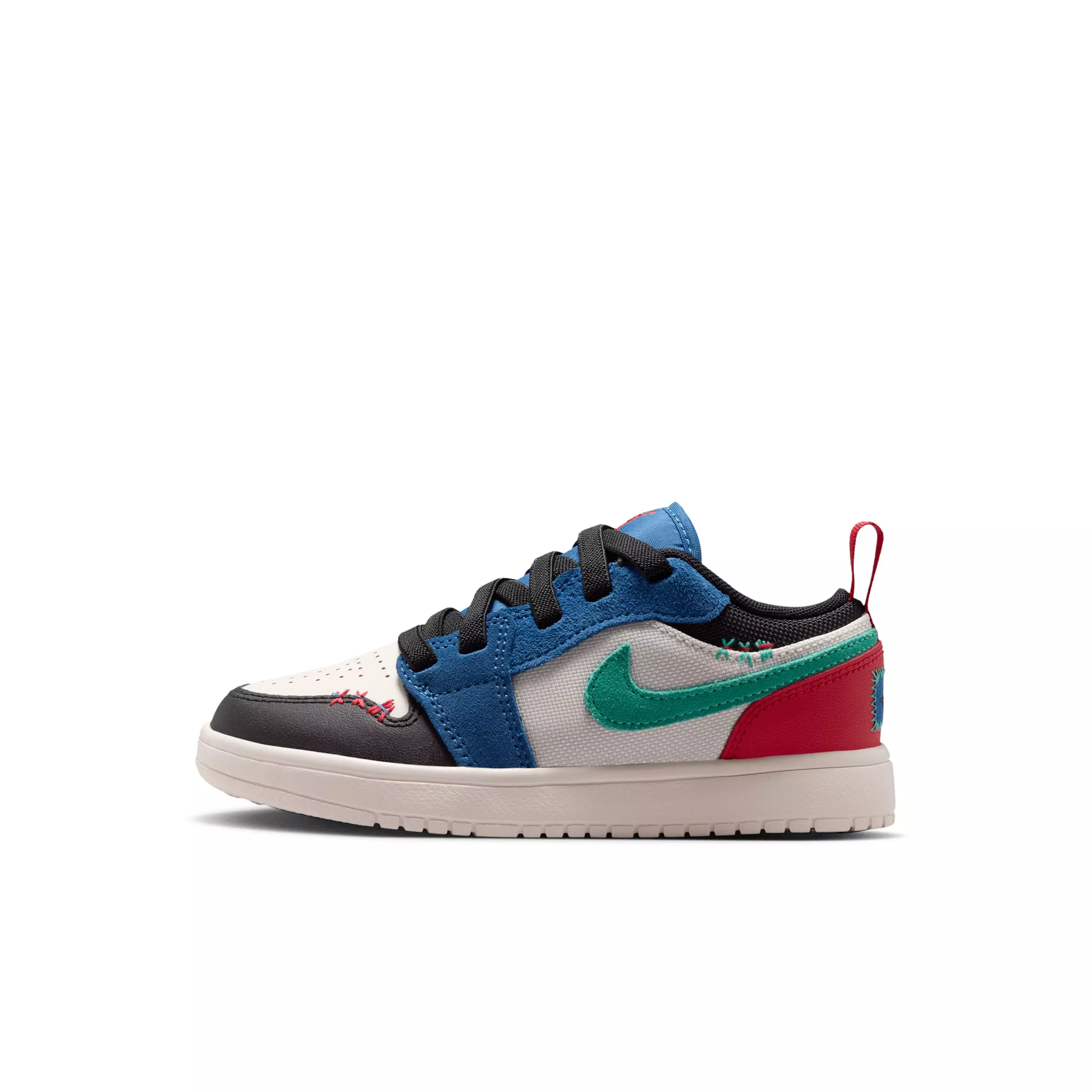 Jordan 1 Low Alt "True Blue/University Red/Kinetic Green/Black" Preschool Boys' Shoe - BLUE/RED/GREEN/BLACK