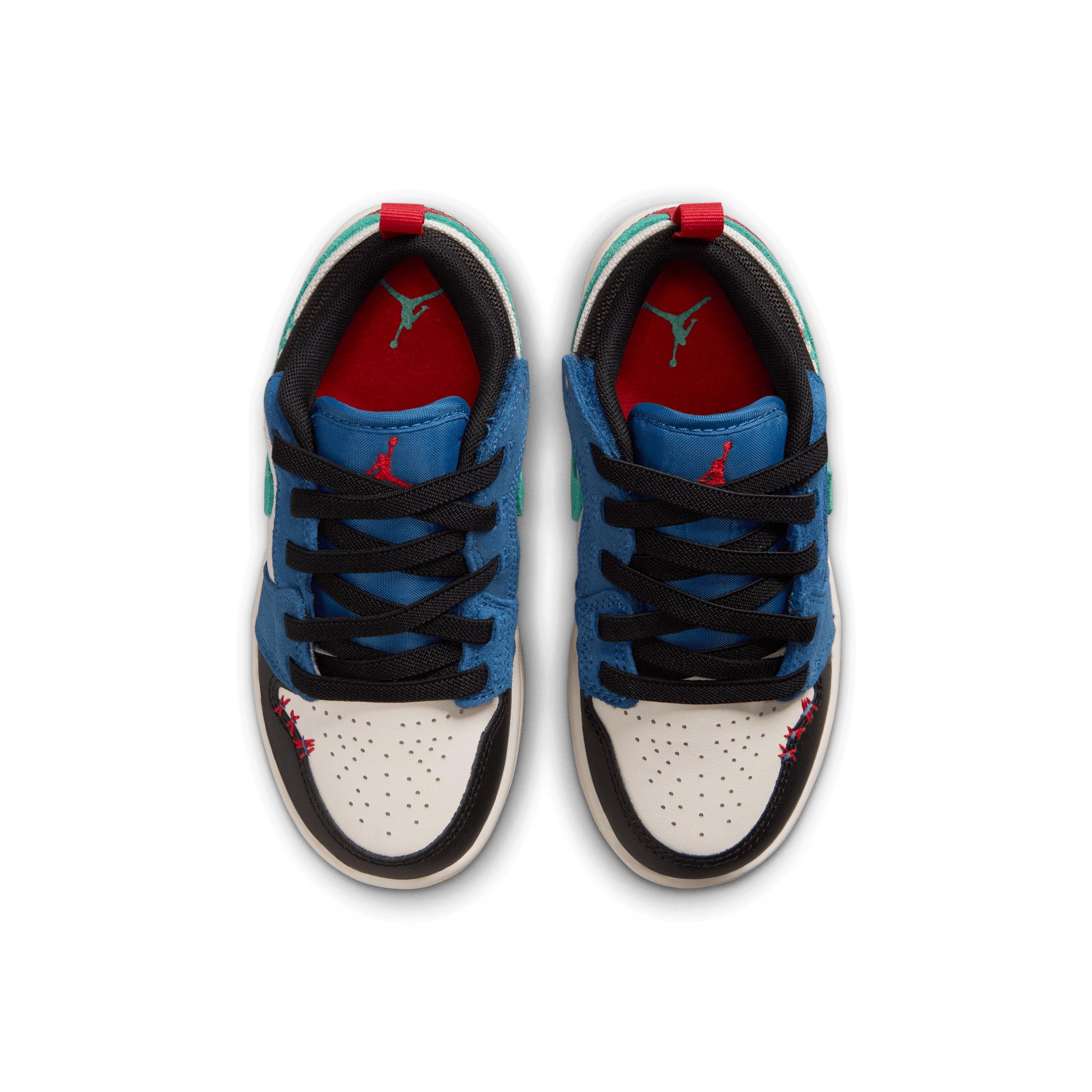 Jordan 1 Low Alt "True Blue/University Red/Kinetic Green/Black" Preschool Boys' Shoe - BLUE/RED/GREEN/BLACK
