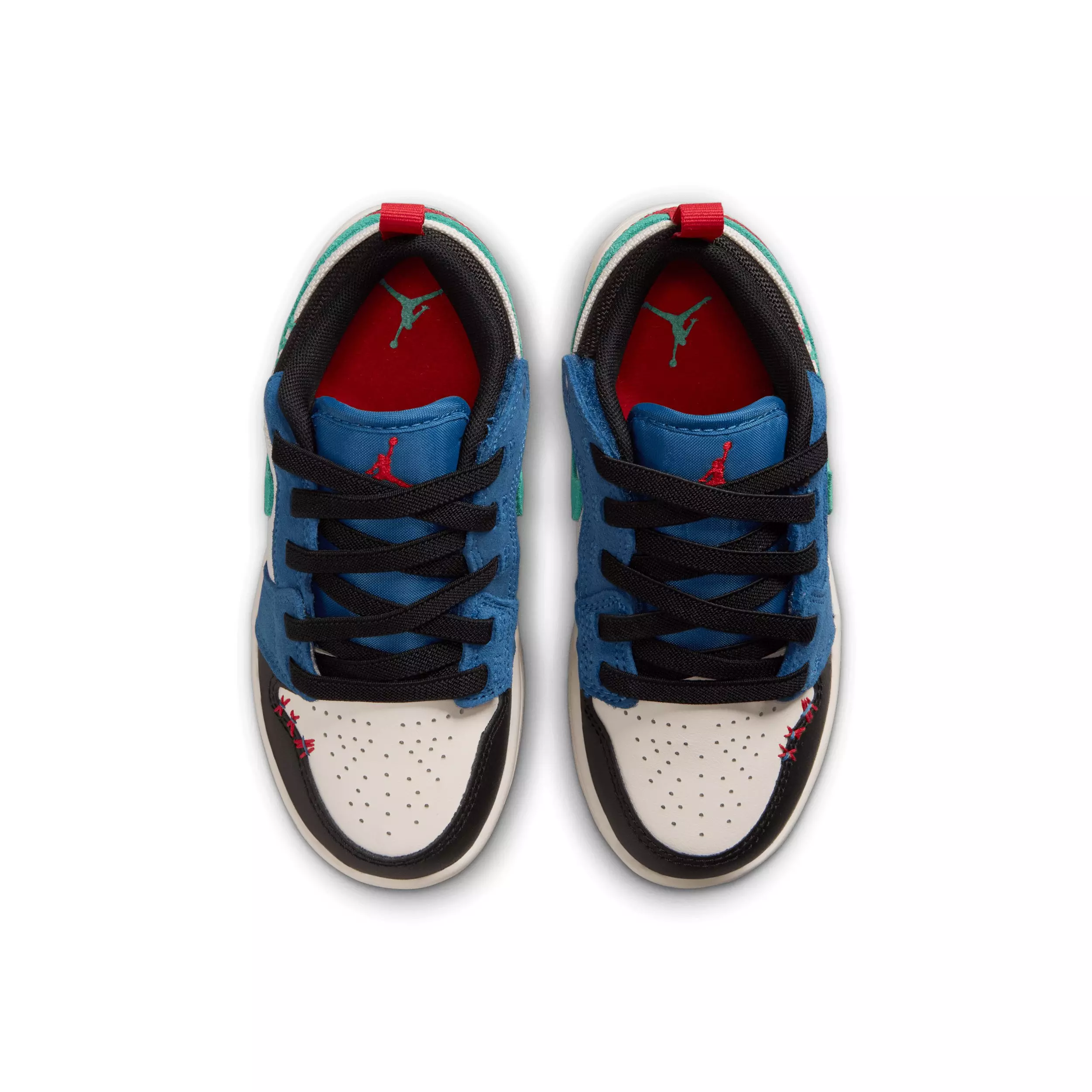 Jordan 1 Low Alt "True Blue/University Red/Kinetic Green/Black" Preschool Boys' Shoe - BLUE/RED/GREEN/BLACK