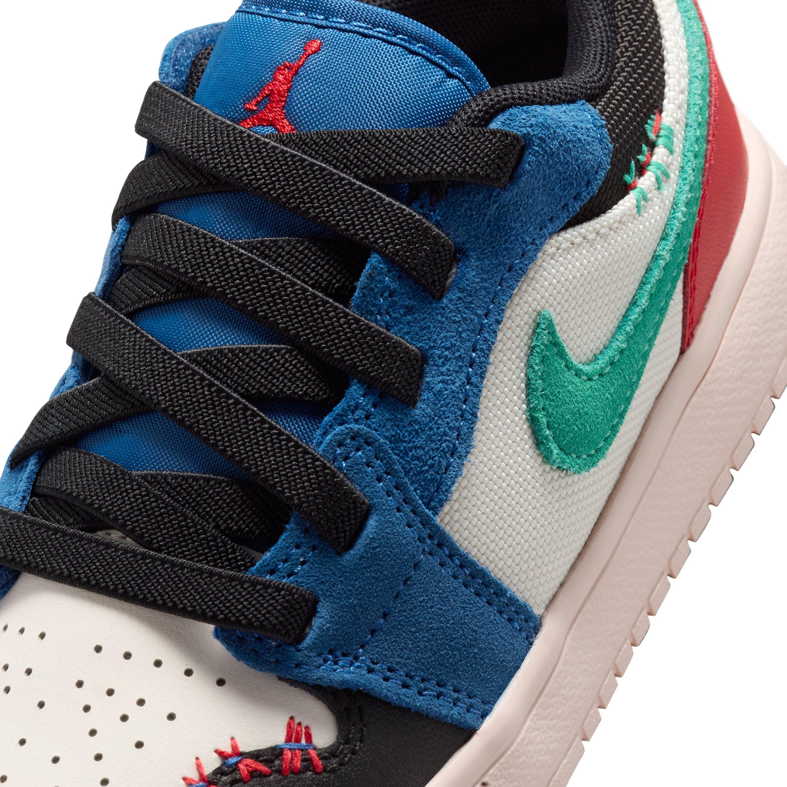 Jordan 1 Low Alt "True Blue/University Red/Kinetic Green/Black" Preschool Boys' Shoe - BLUE/RED/GREEN/BLACK