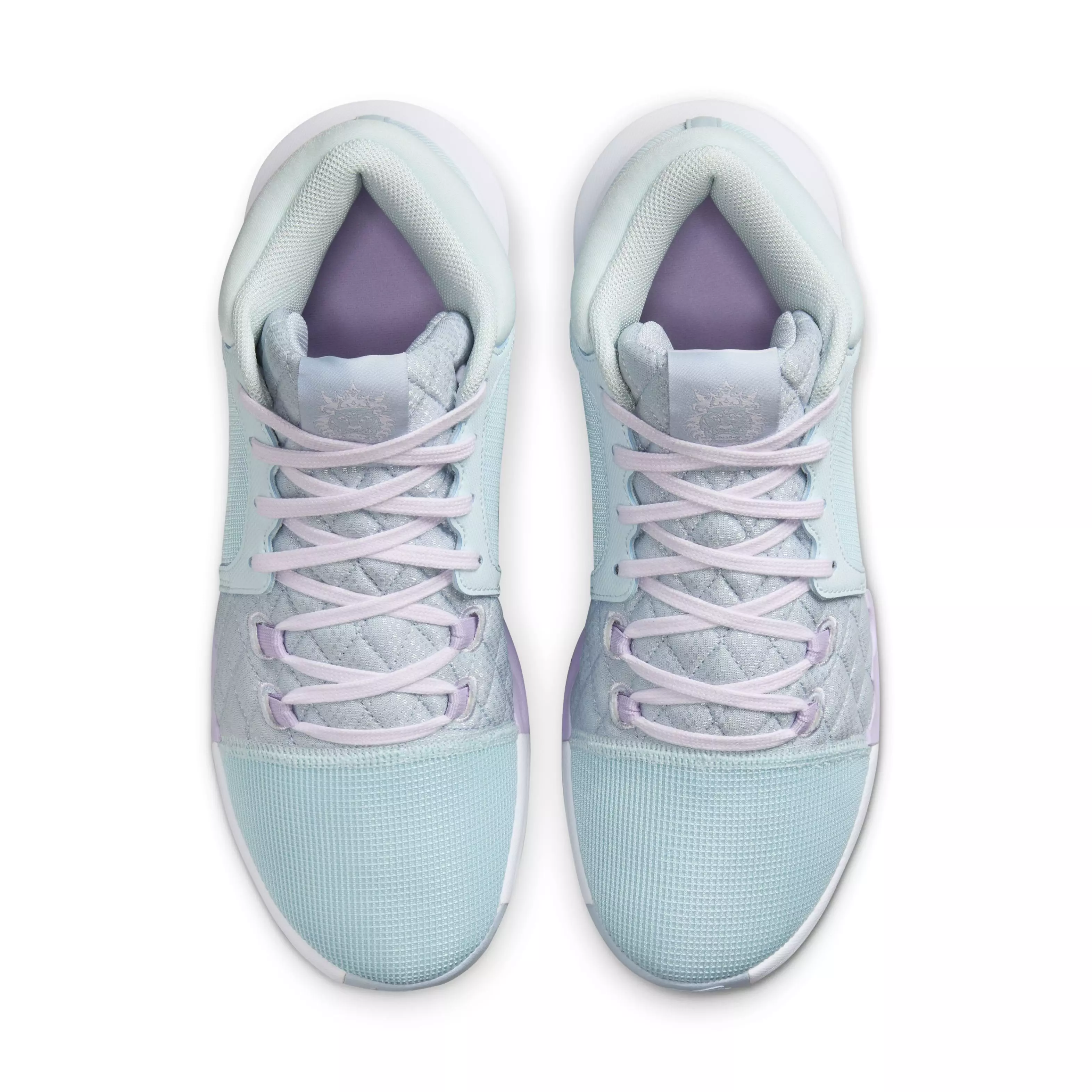 Nike LeBron Witness 8 "Glacier Blue/Light Armory Blue/Lilac Bloom/White" Men's Basketball Shoe - BLUE/LT BLUE/LILAC/WHITE