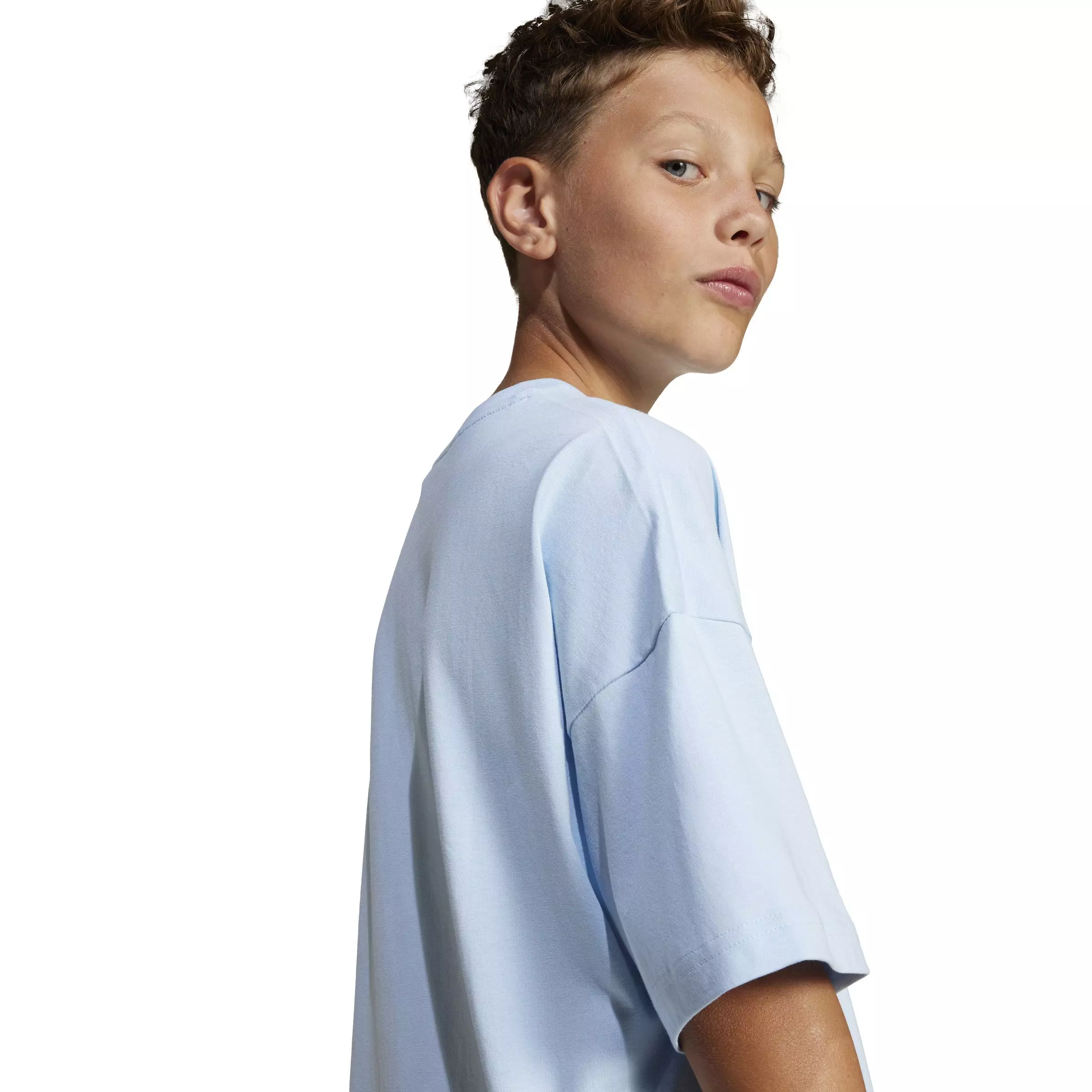 adidas Originals Big Kids' Trefoil Logo T-Shirt - Blue - BLUE