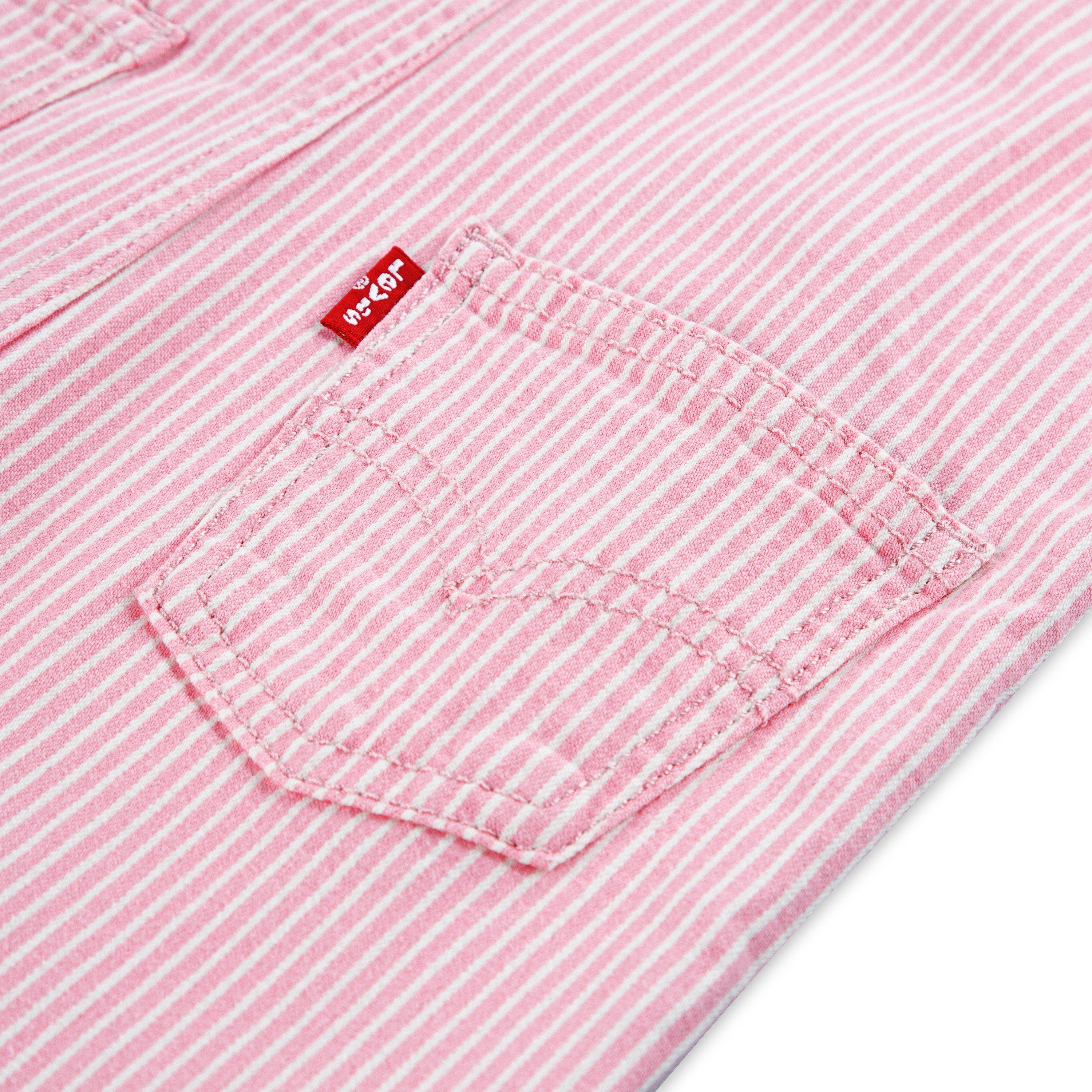 Levi's Railroad Stripe Toddler Boys' Pink Overalls