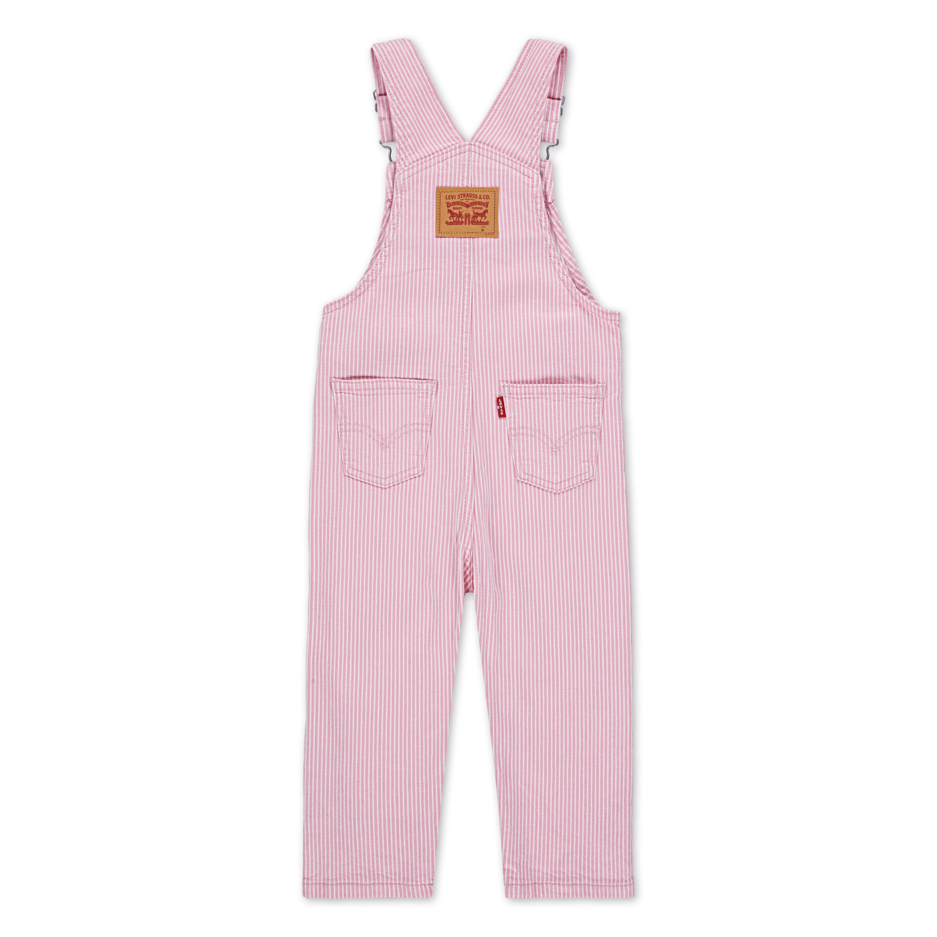 Levi's Railroad Stripe Toddler Boys' Pink Overalls