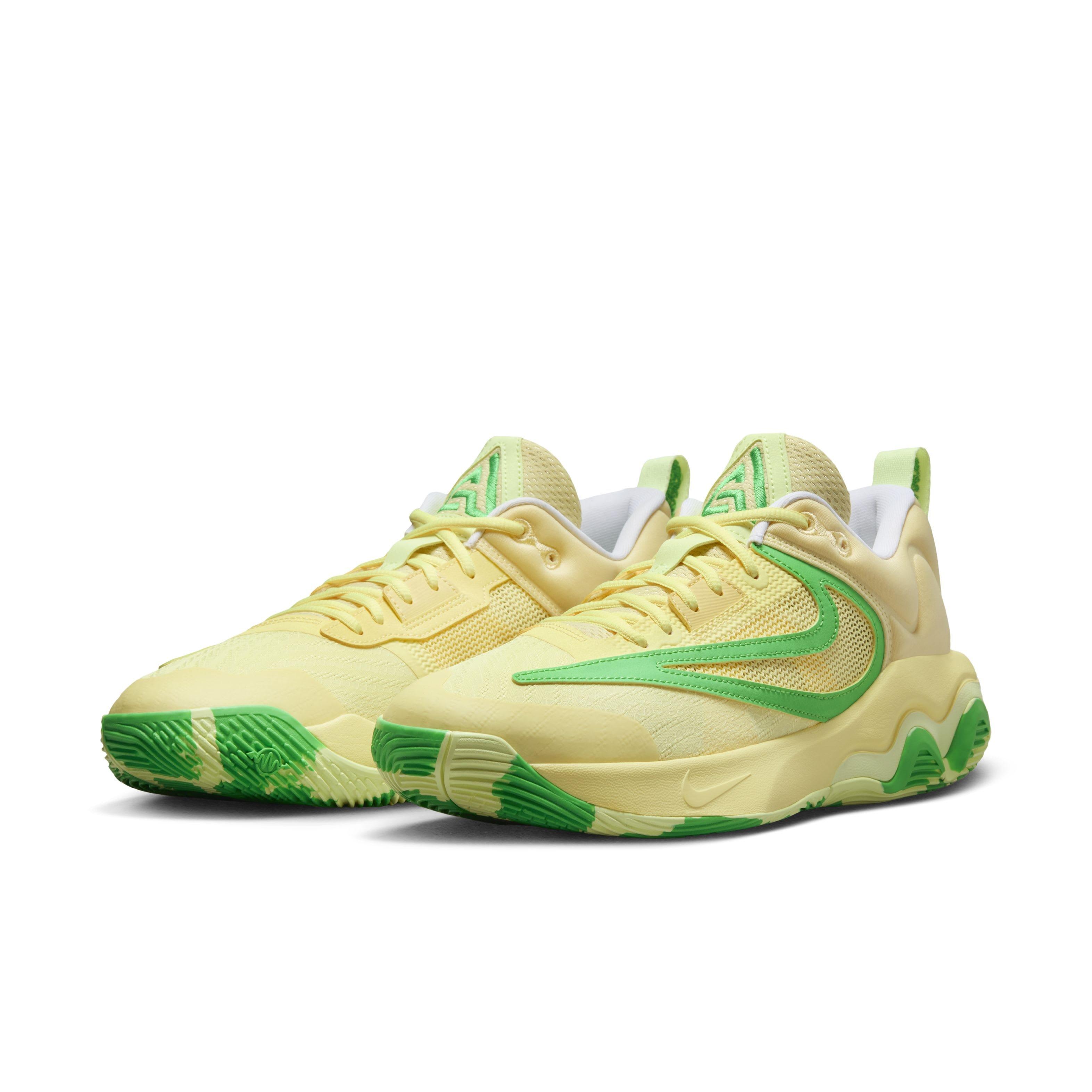 Nike Giannis Immortality 3 "Soft Yellow/Barely Volt/Light Laser Orange/Green Shock" Men's Basketball Shoe - YELLOW/VOLT/LT ORANGE/GREEN Thumbnail View 3