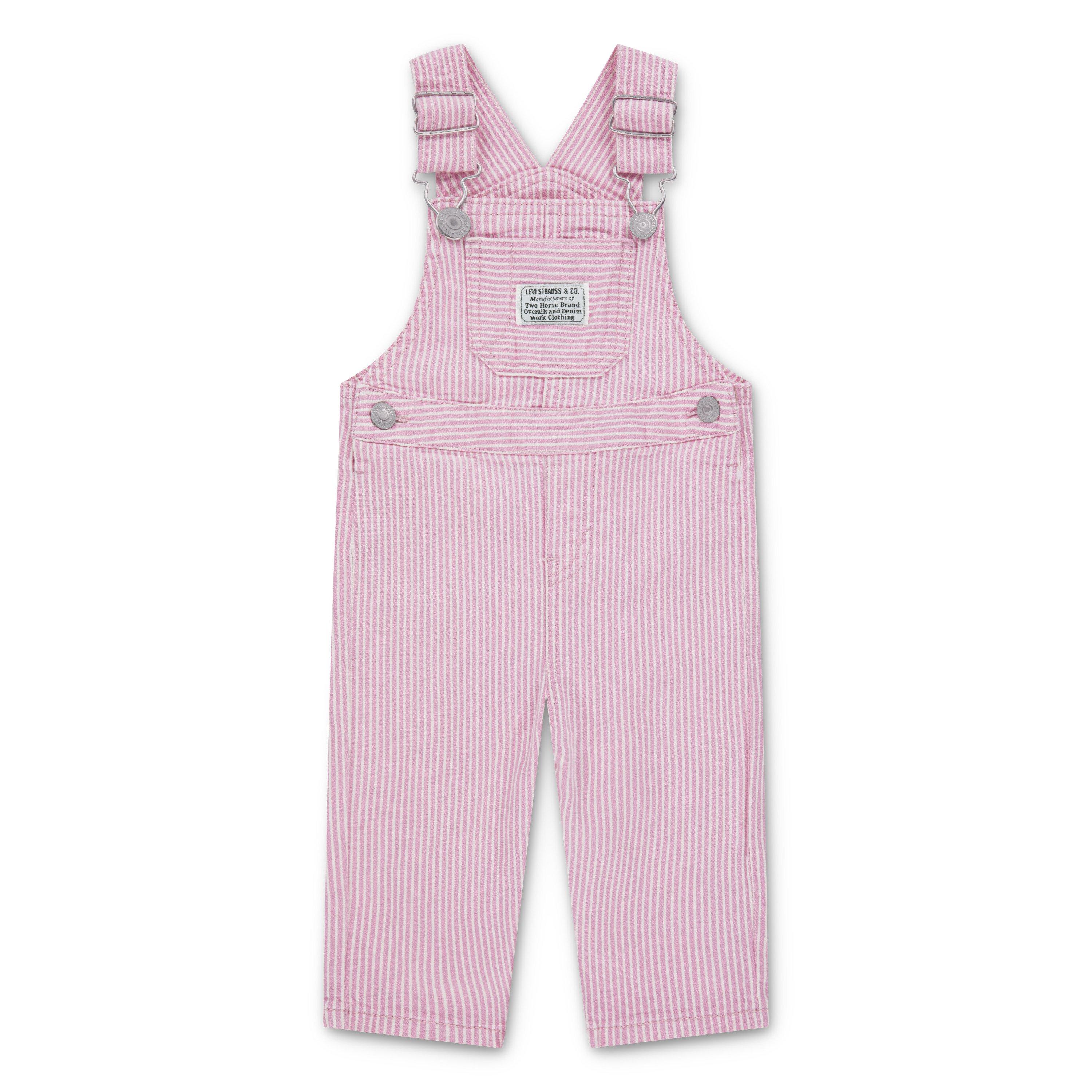 Levi's Railroad Stripe Infant Boys' Pink Overalls