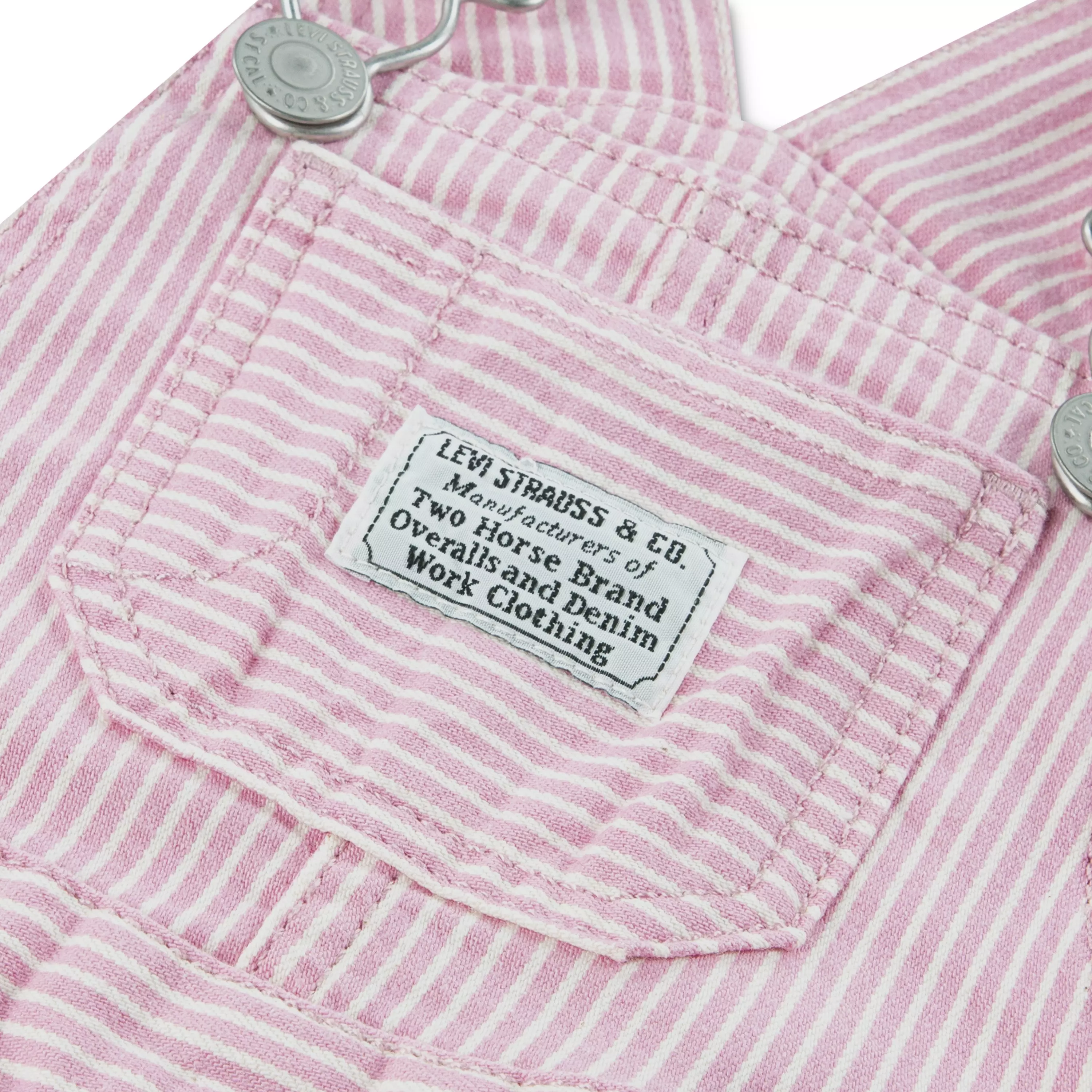 Levi's Infant Boys' Railroad Stripe Overalls - Pink - PINK