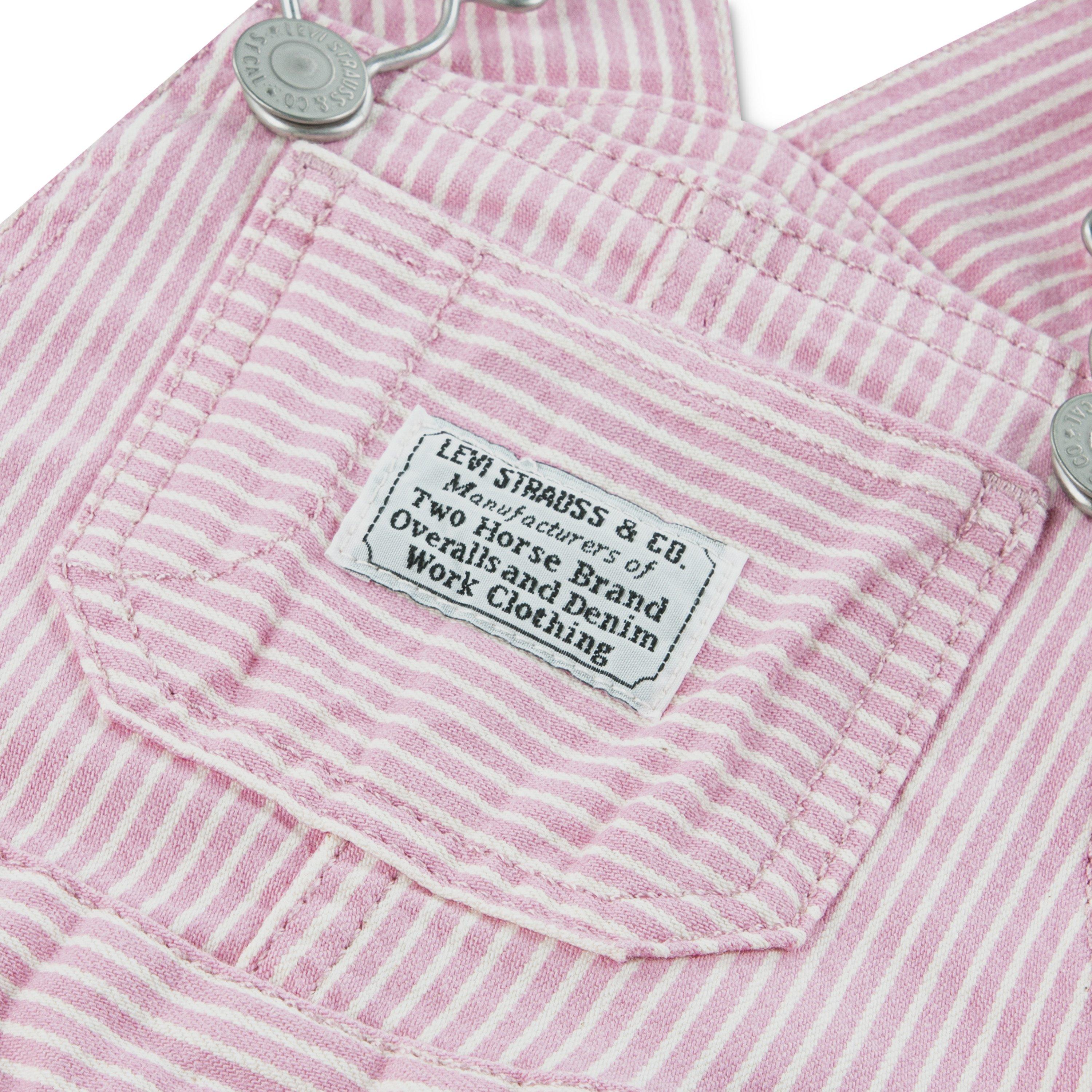 Levi's Railroad Stripe Infant Boys' Pink Overalls