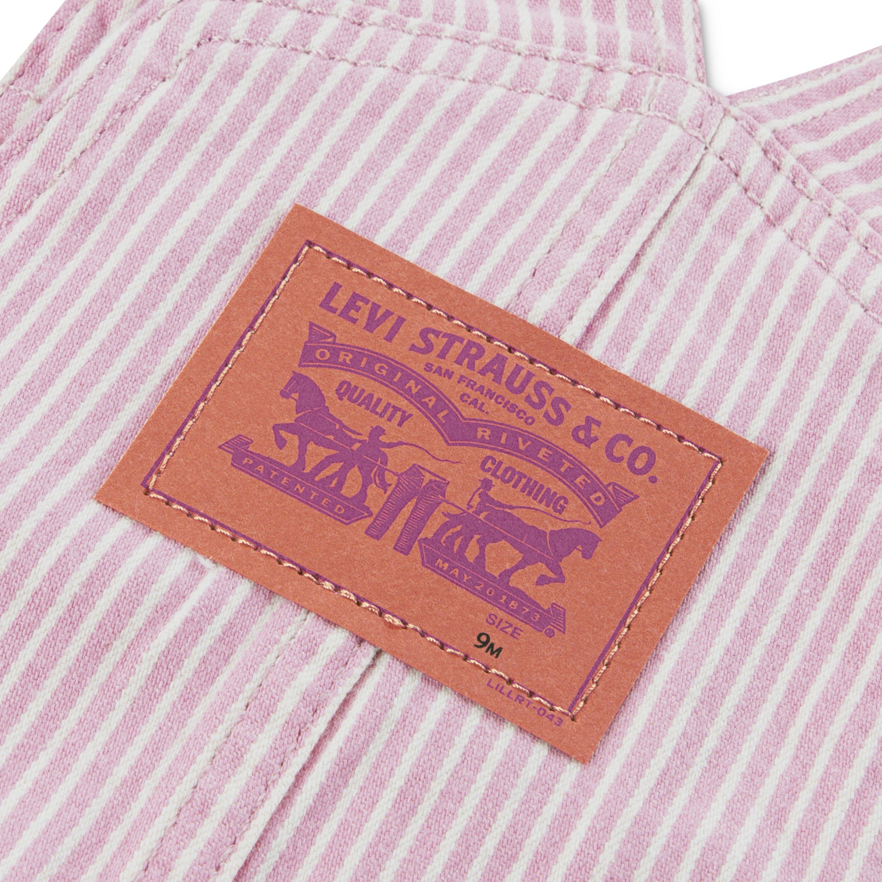 Levi's Railroad Stripe Infant Boys' Pink Overalls