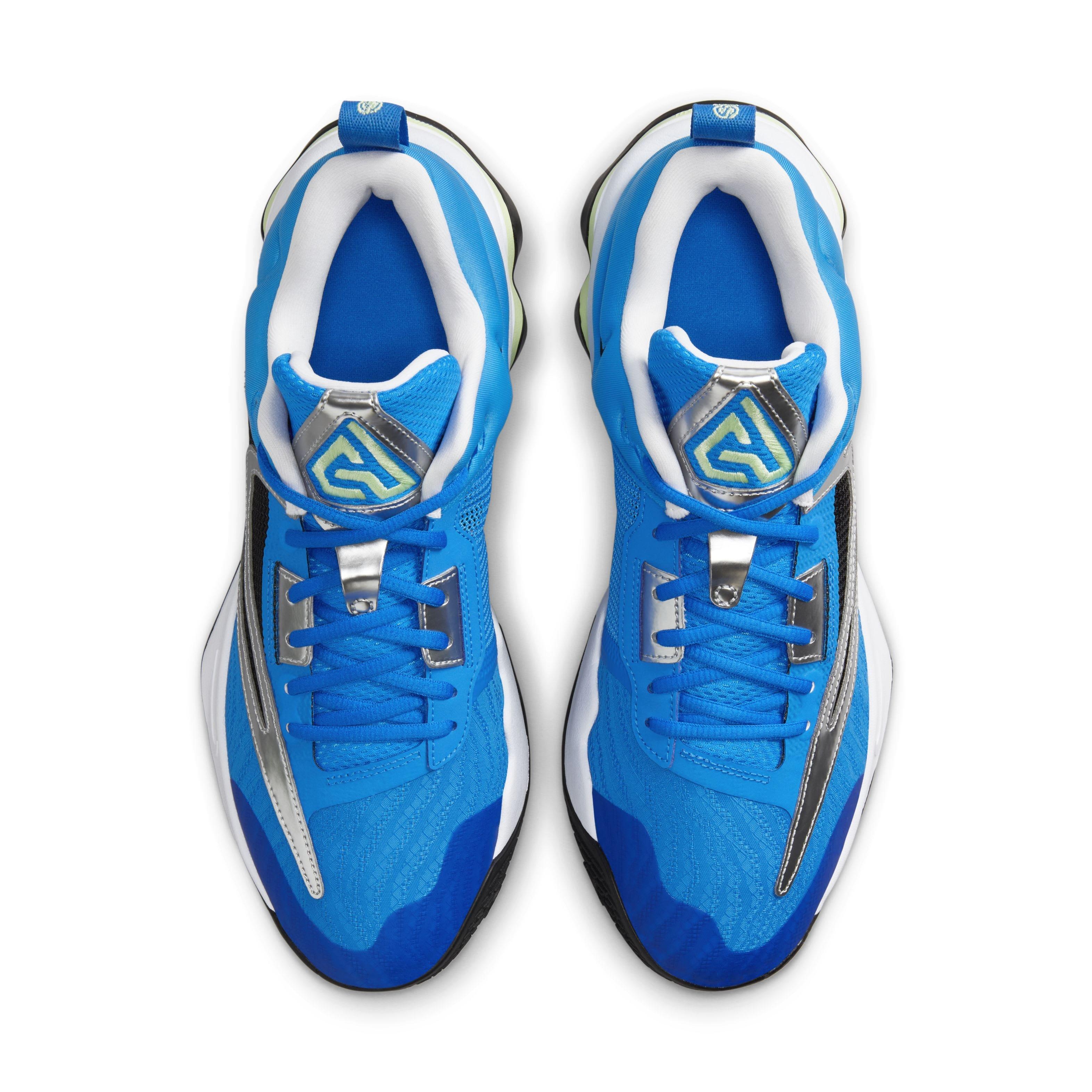 Nike Giannis Immortality 3 "Photo Blue/Barely Volt/White/Black" Men's Basketball Shoe - BLUE/VOLT/WHITE/BLACK Thumbnail View 4