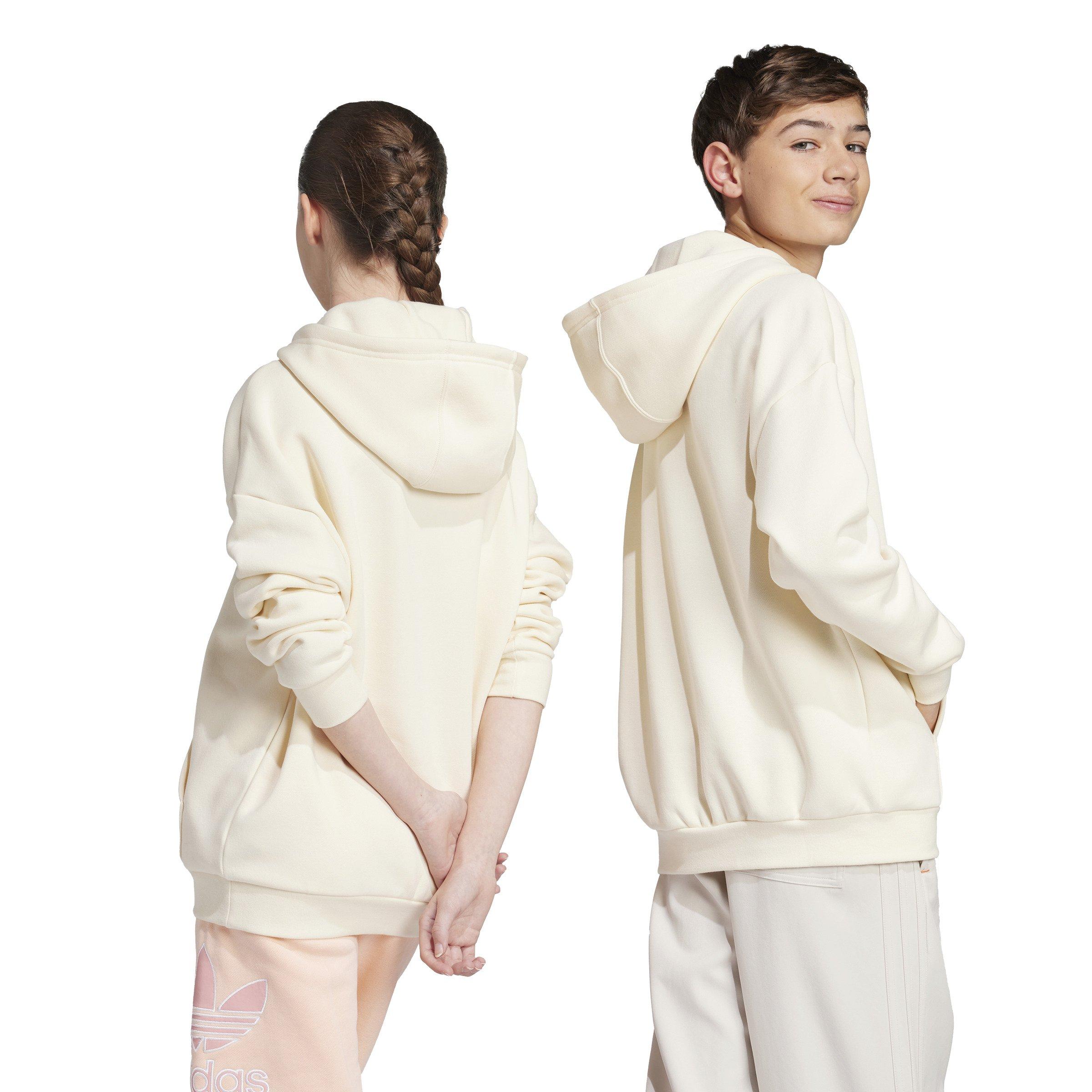 adidas Originals​ Trefoil Big Kids' Beige Graphic Hoodie​