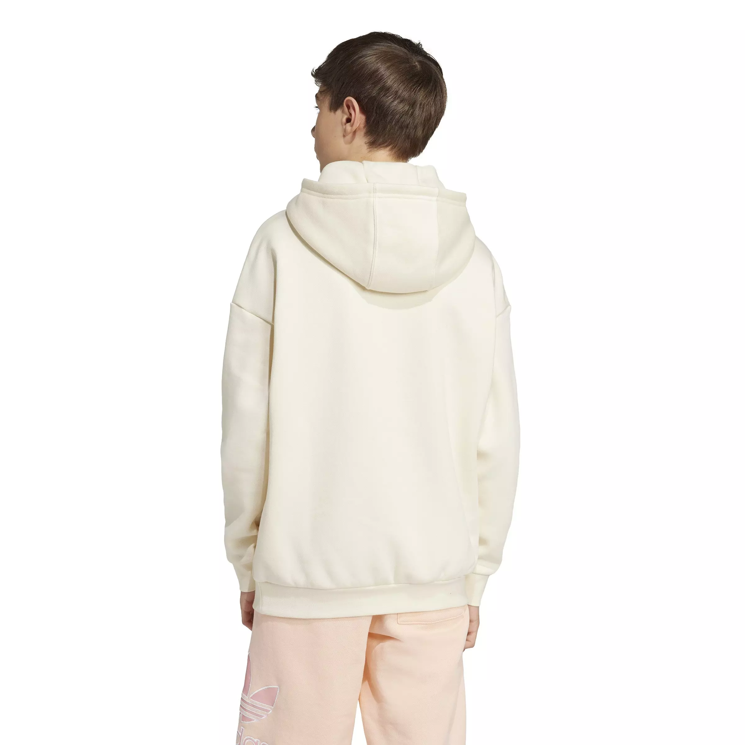 adidas Originals Big Kids'​ Trefoil Graphic Hoodie​ -Beige - BEIGE