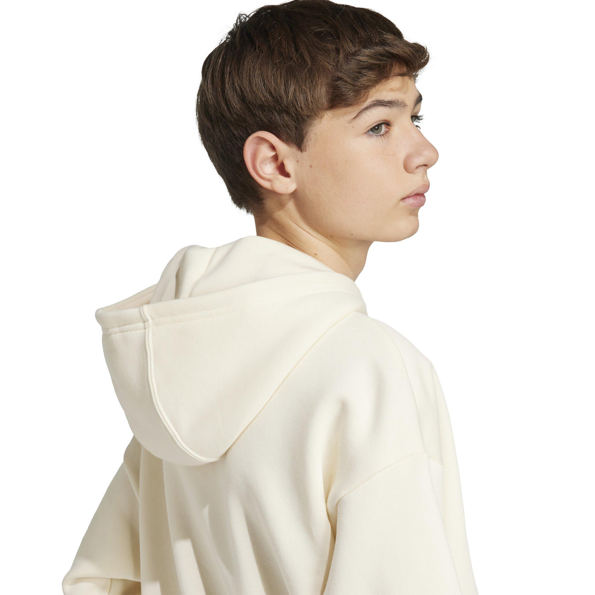 adidas Originals​ Trefoil Big Kids' Beige Graphic Hoodie​