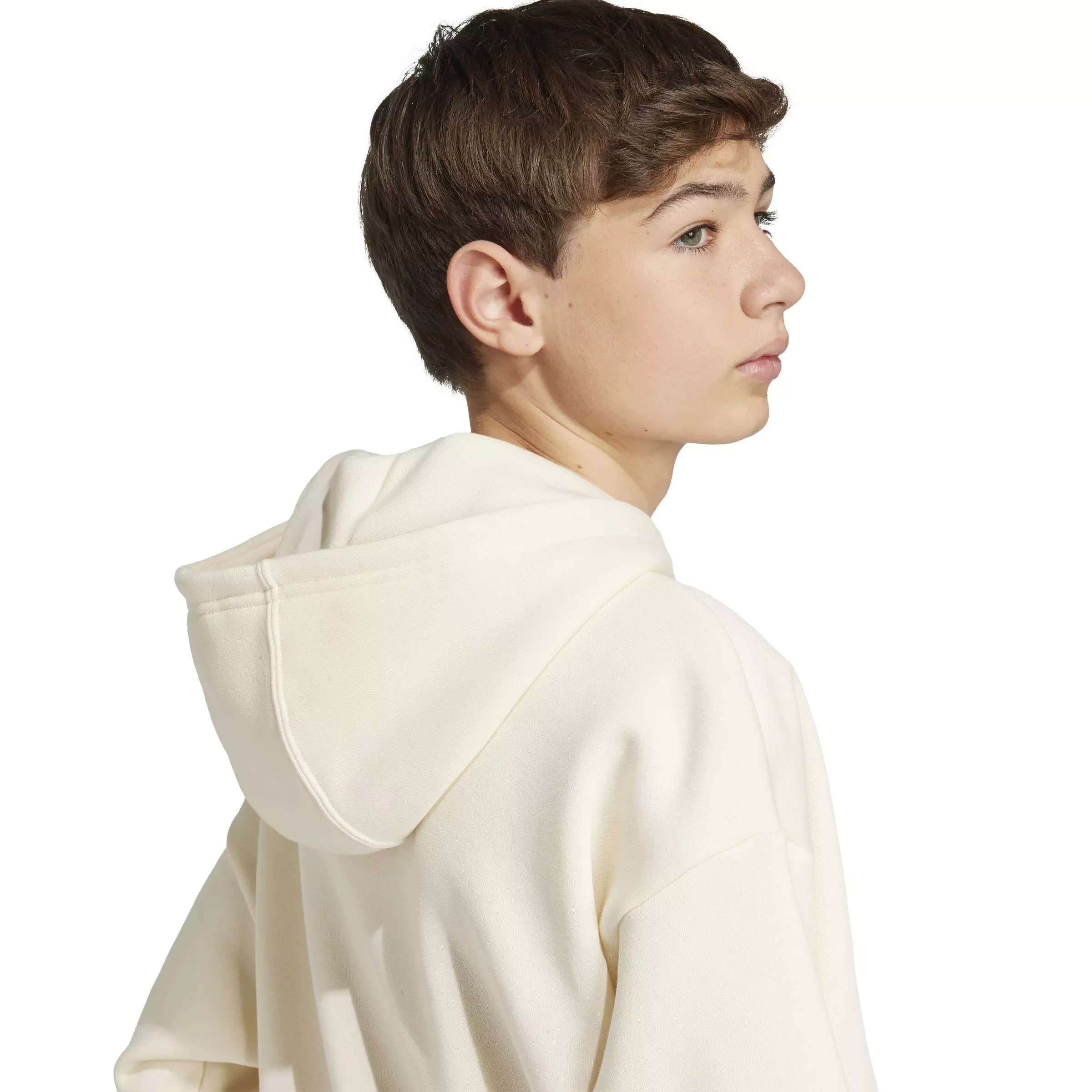 adidas Originals Big Kids'​ Trefoil Graphic Hoodie​ -Beige - BEIGE