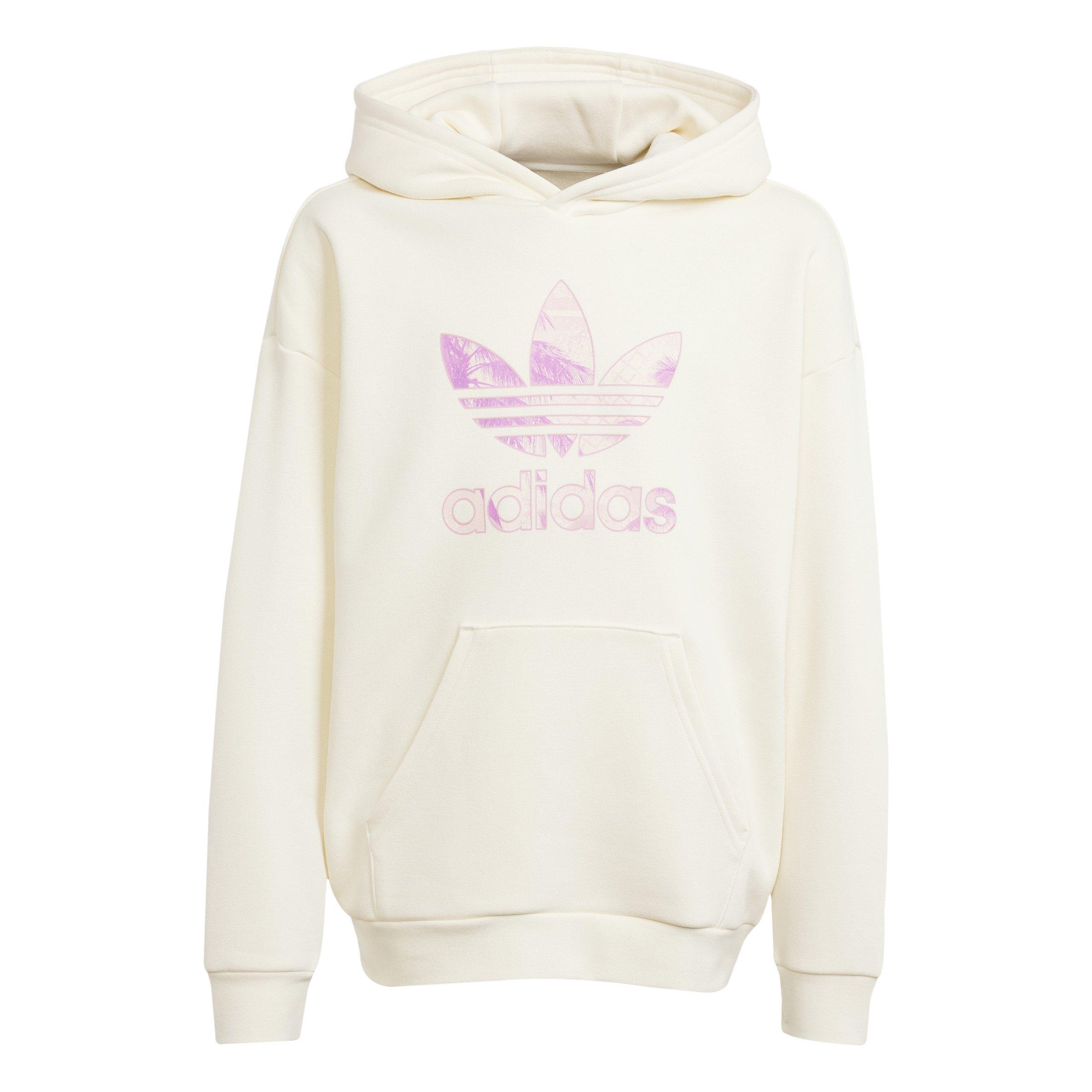 adidas Originals​ Trefoil Big Kids' Beige Graphic Hoodie​