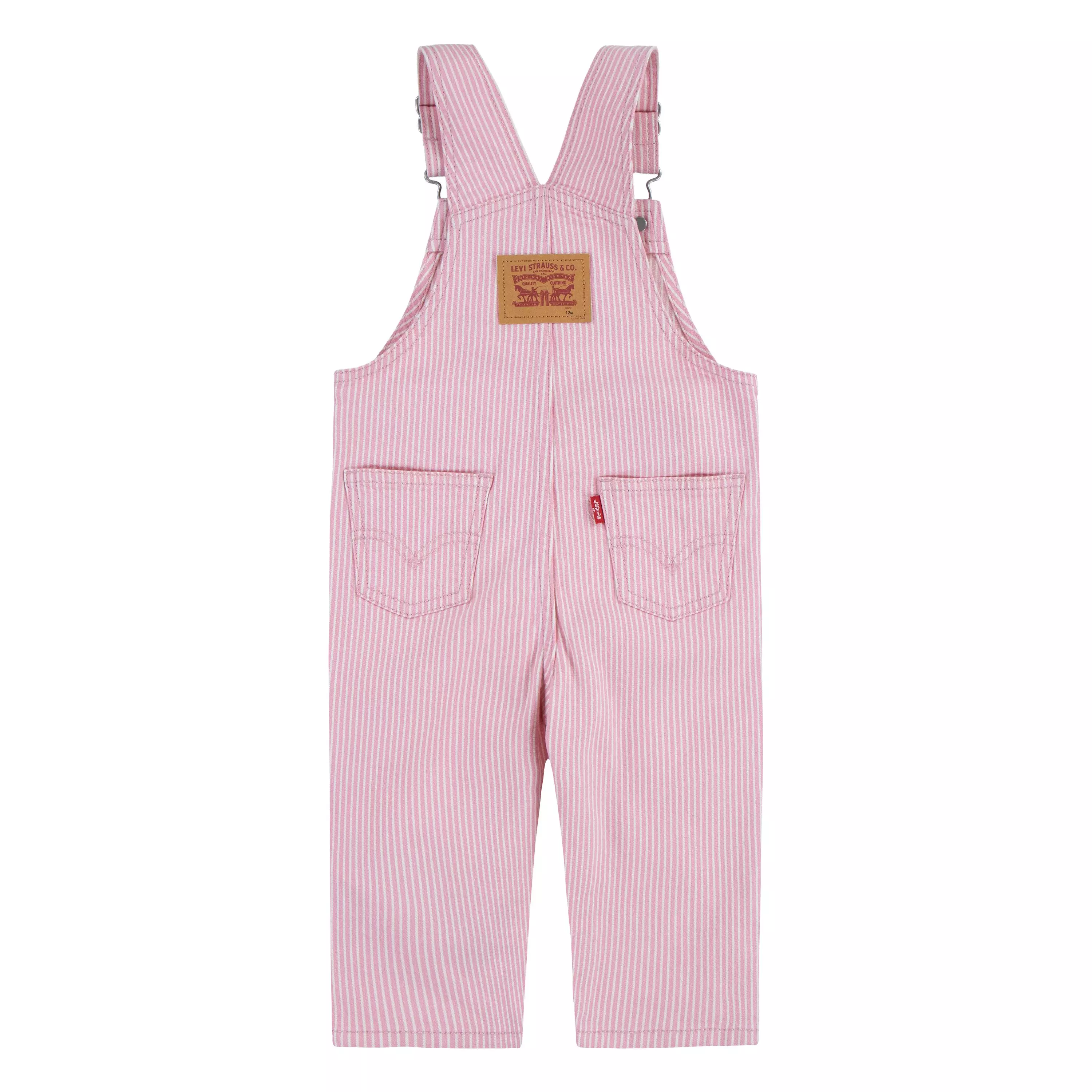 Levi's Baby Boys' Railroad Stripe Overalls - Pink - PINK