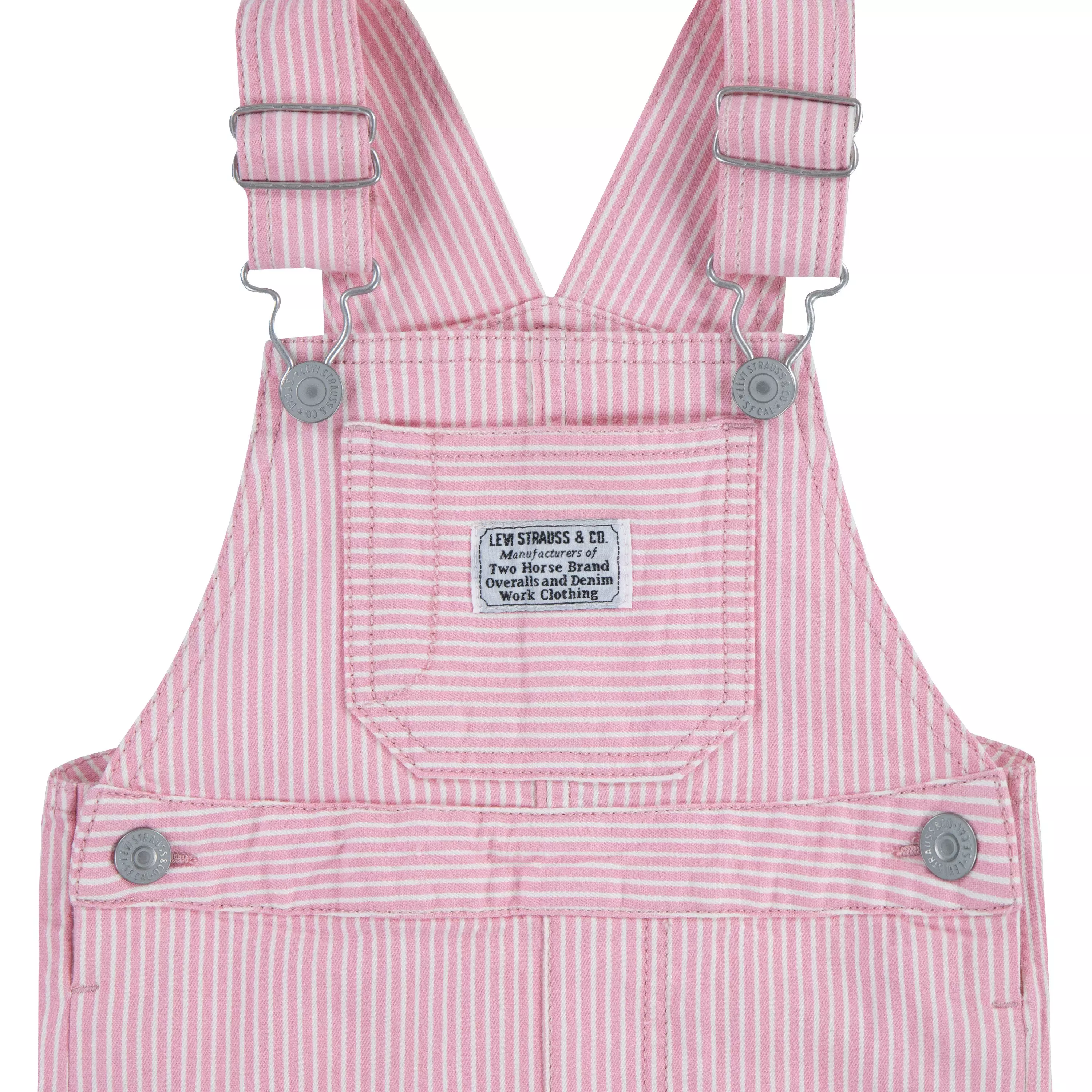 Levi's Baby Boys' Railroad Stripe Overalls - Pink - PINK