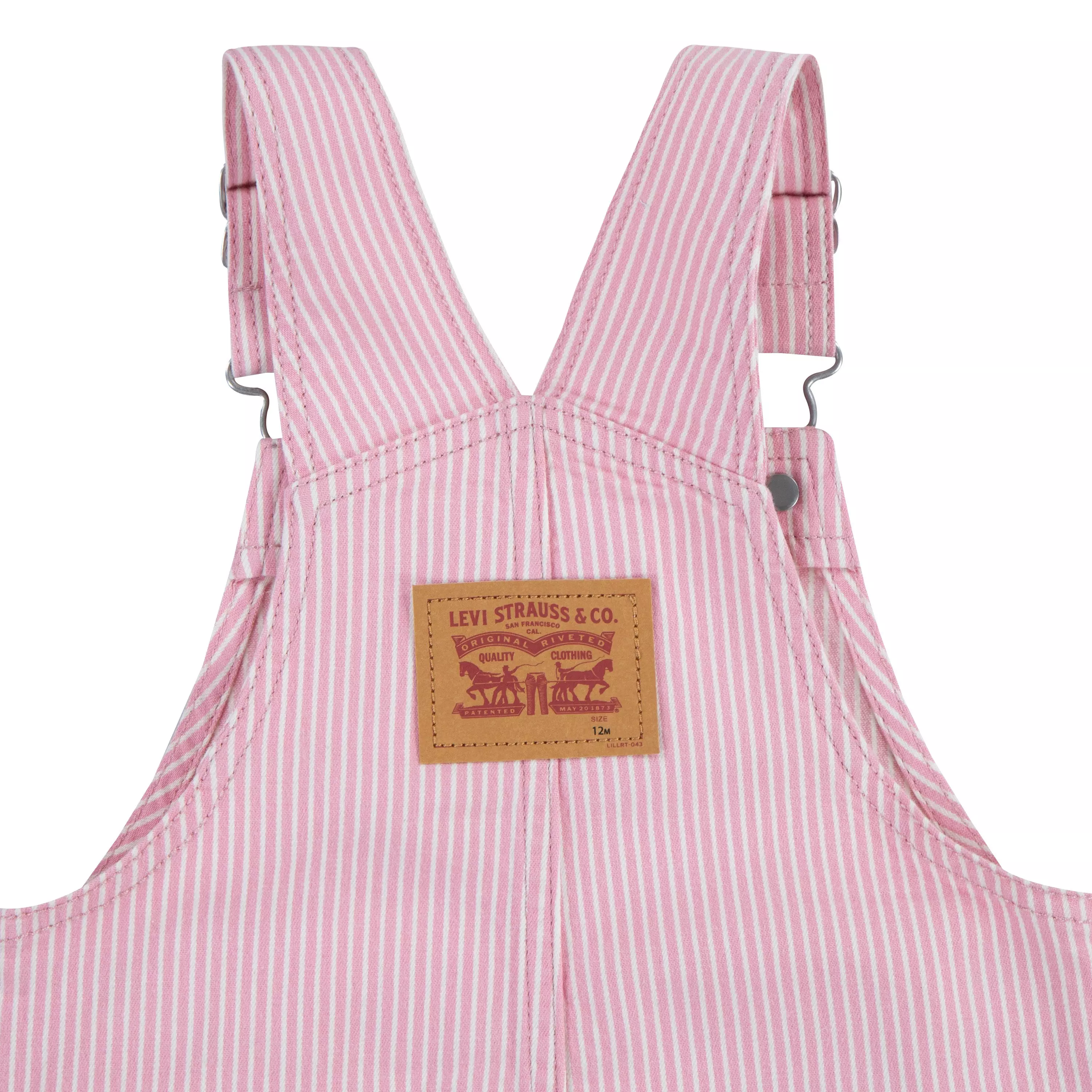 Levi's Baby Boys' Railroad Stripe Overalls - Pink - PINK